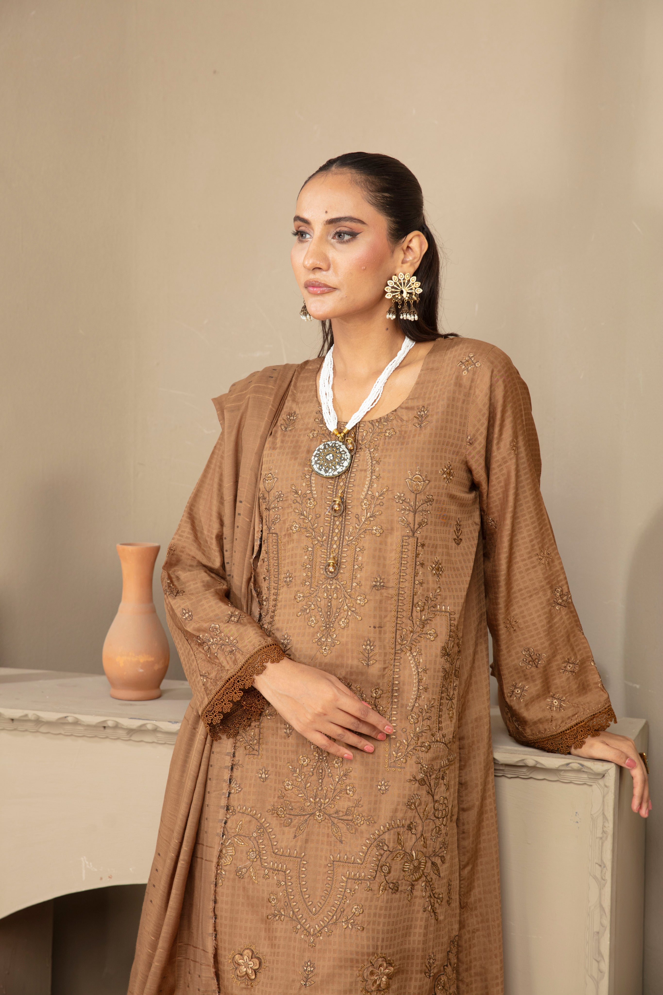 GHAZZAL Viscose EMB Shirt & Dupatta Vol-2404