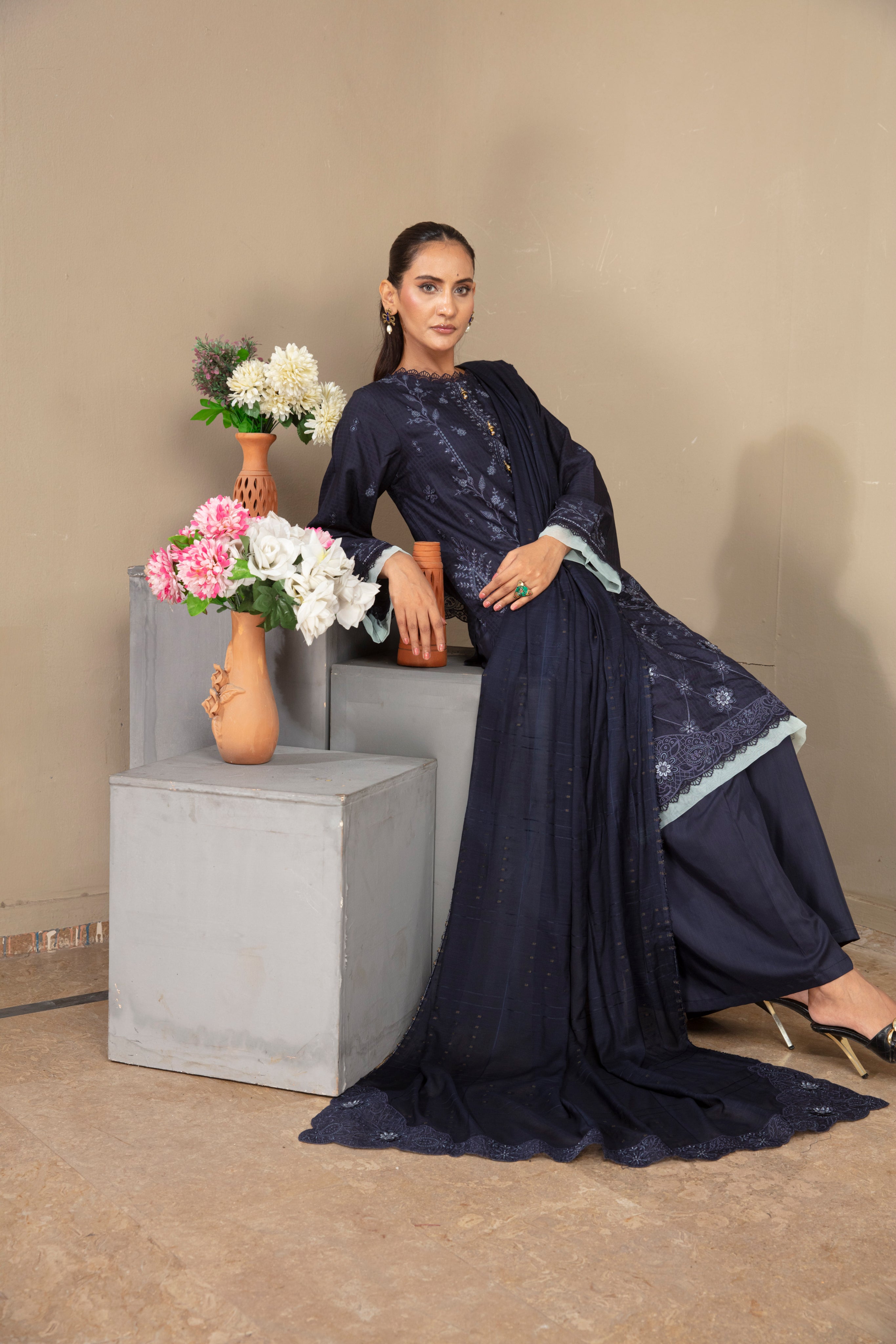 GHAZZAL Viscose EMB Shirt & Dupatta Vol-2404