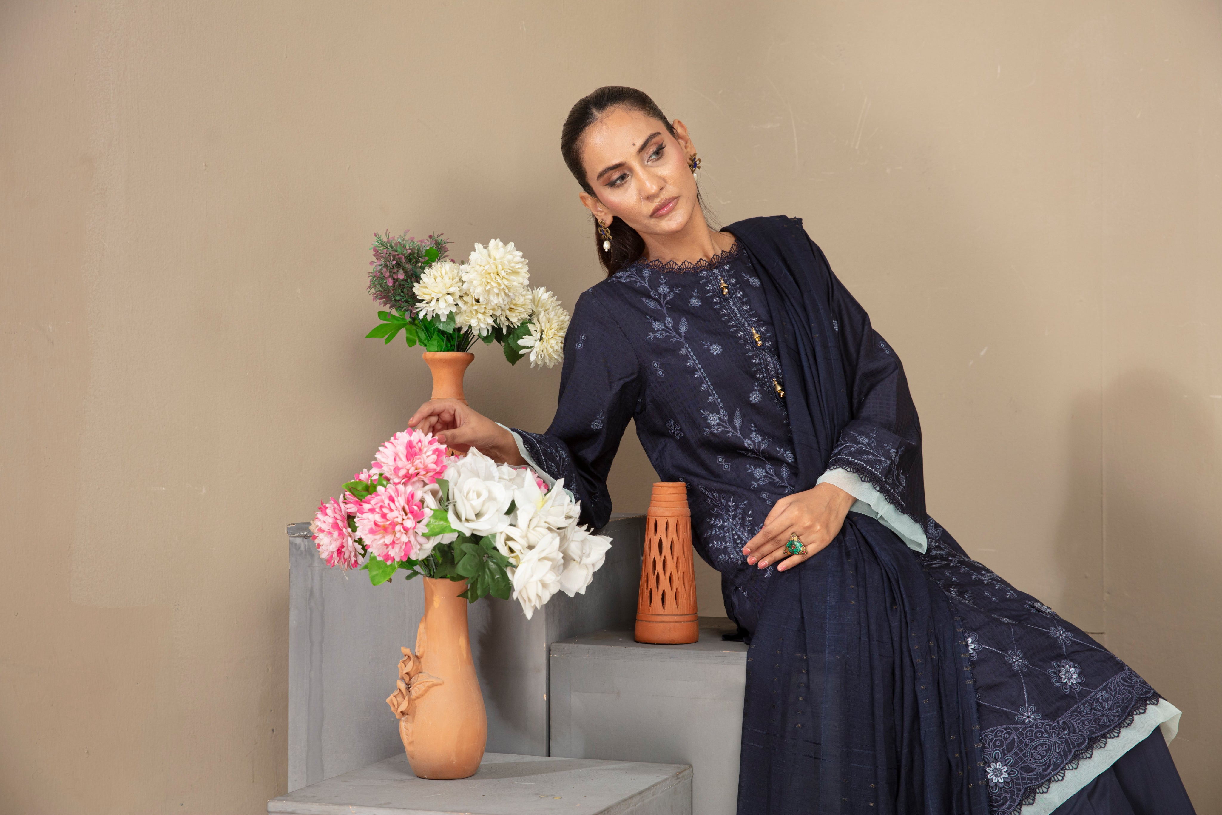 GHAZZAL Viscose EMB Shirt & Dupatta Vol-2404