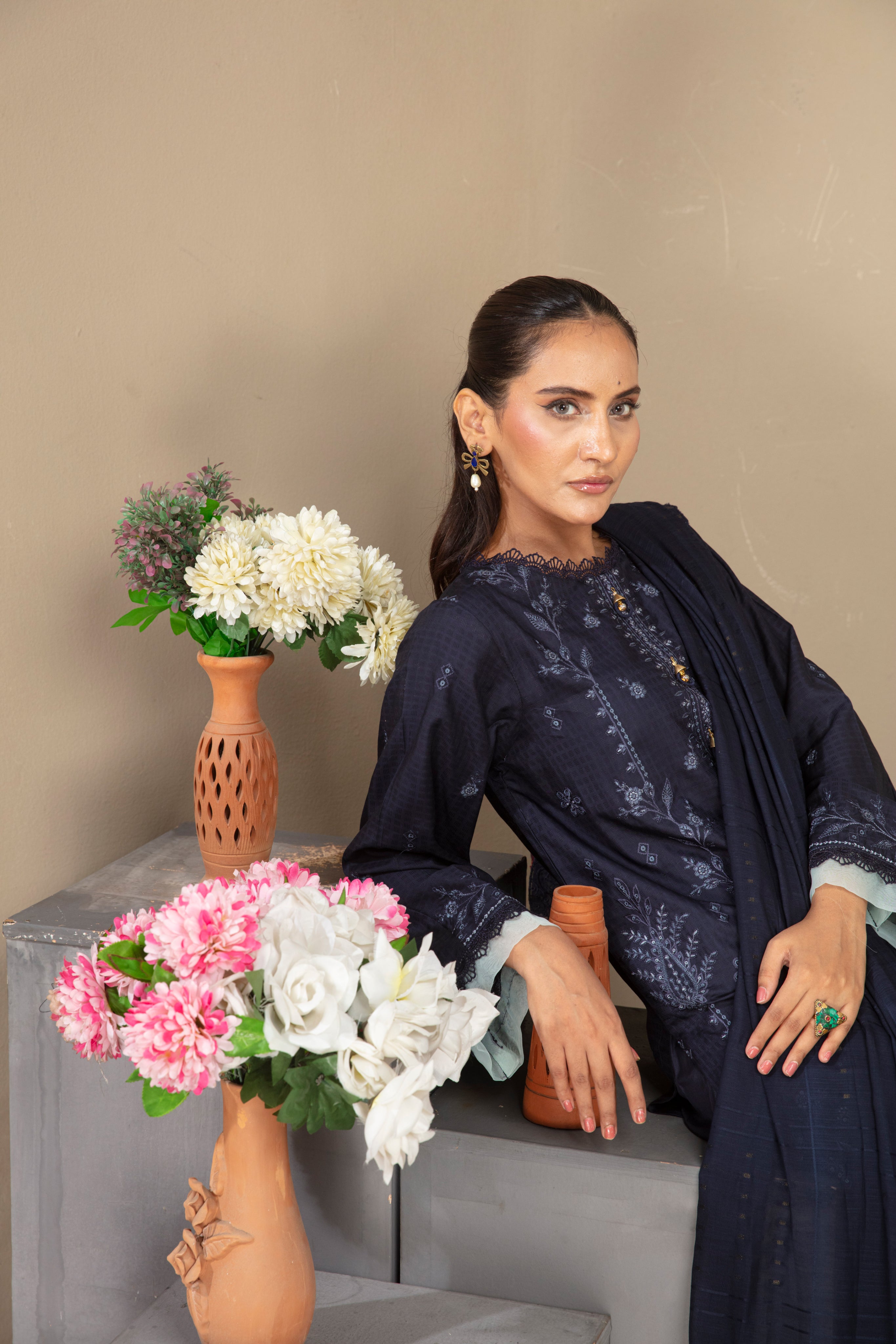 GHAZZAL Viscose EMB Shirt & Dupatta Vol-2404