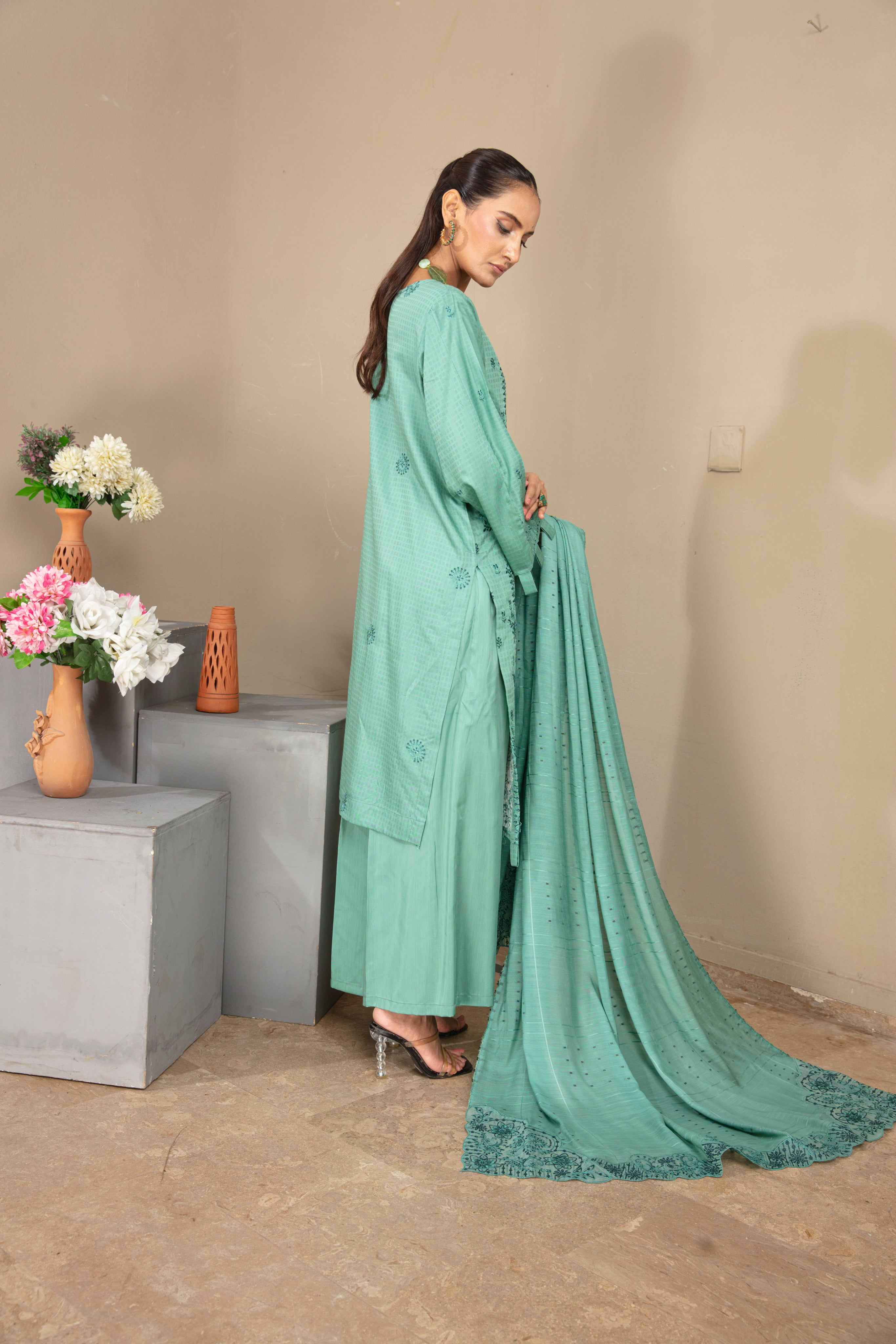 GHAZZAL Viscose EMB Shirt & Dupatta Vol-2404