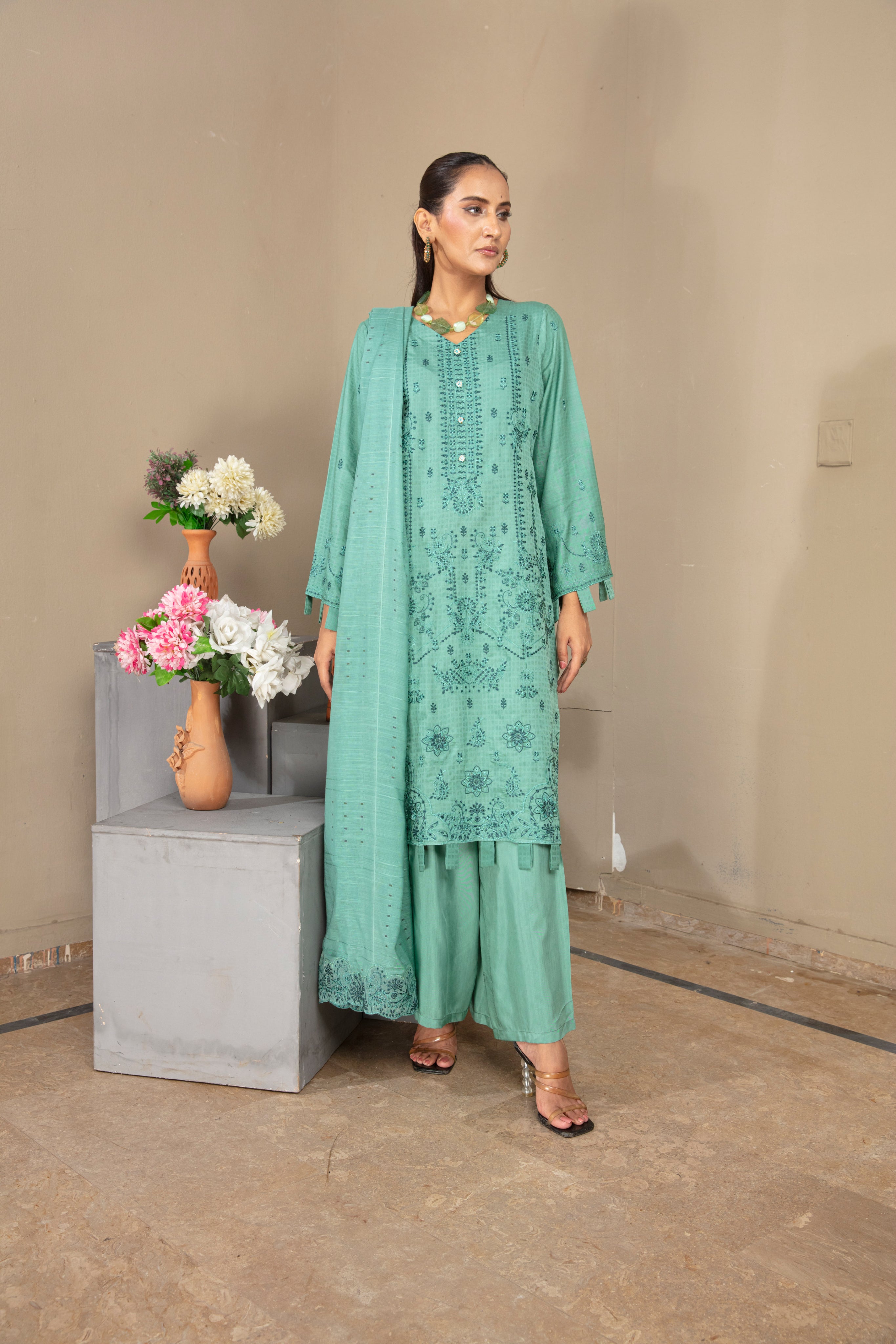 GHAZZAL Viscose EMB Shirt & Dupatta Vol-2404