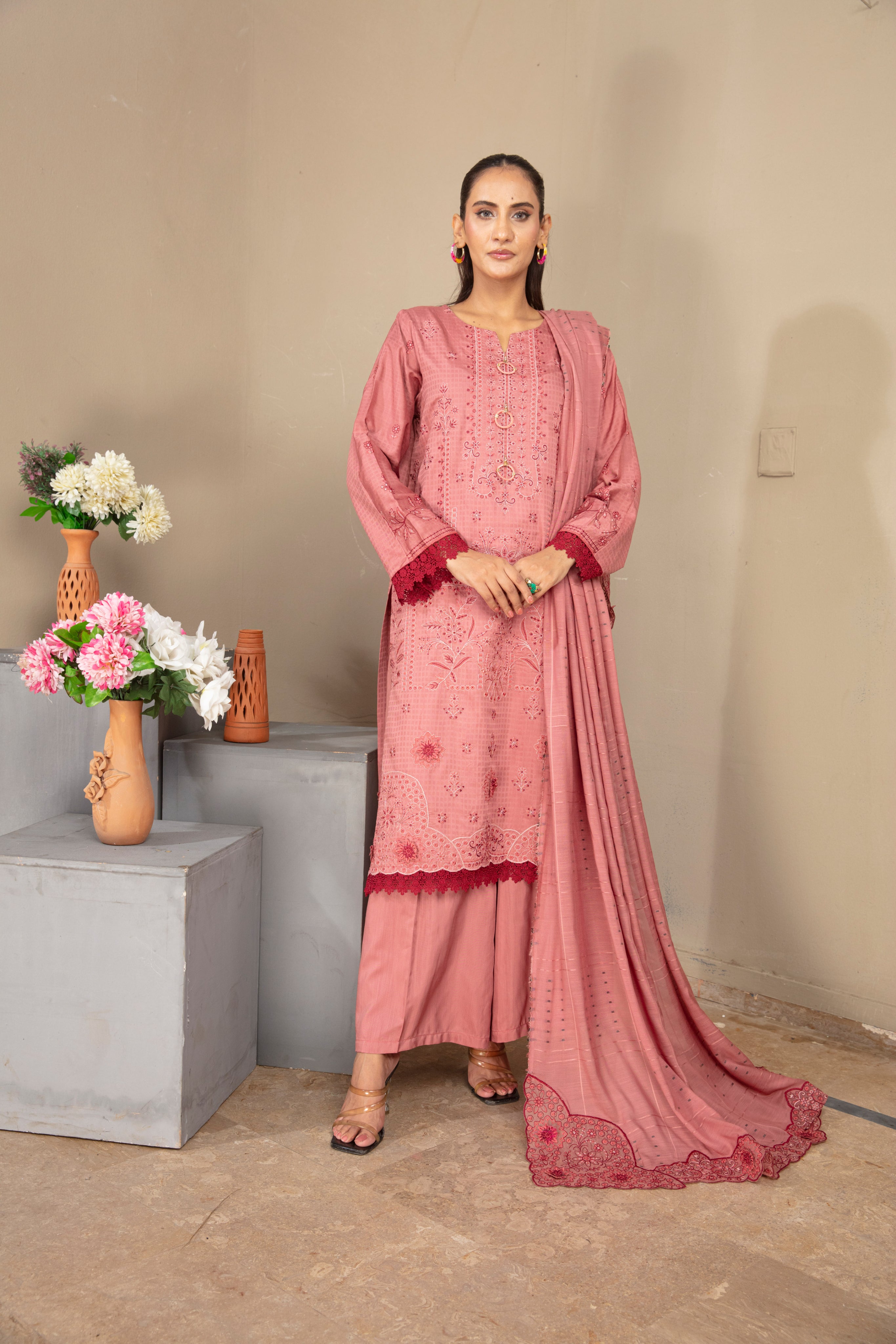 GHAZZAL Viscose EMB Shirt & Dupatta Vol-2404