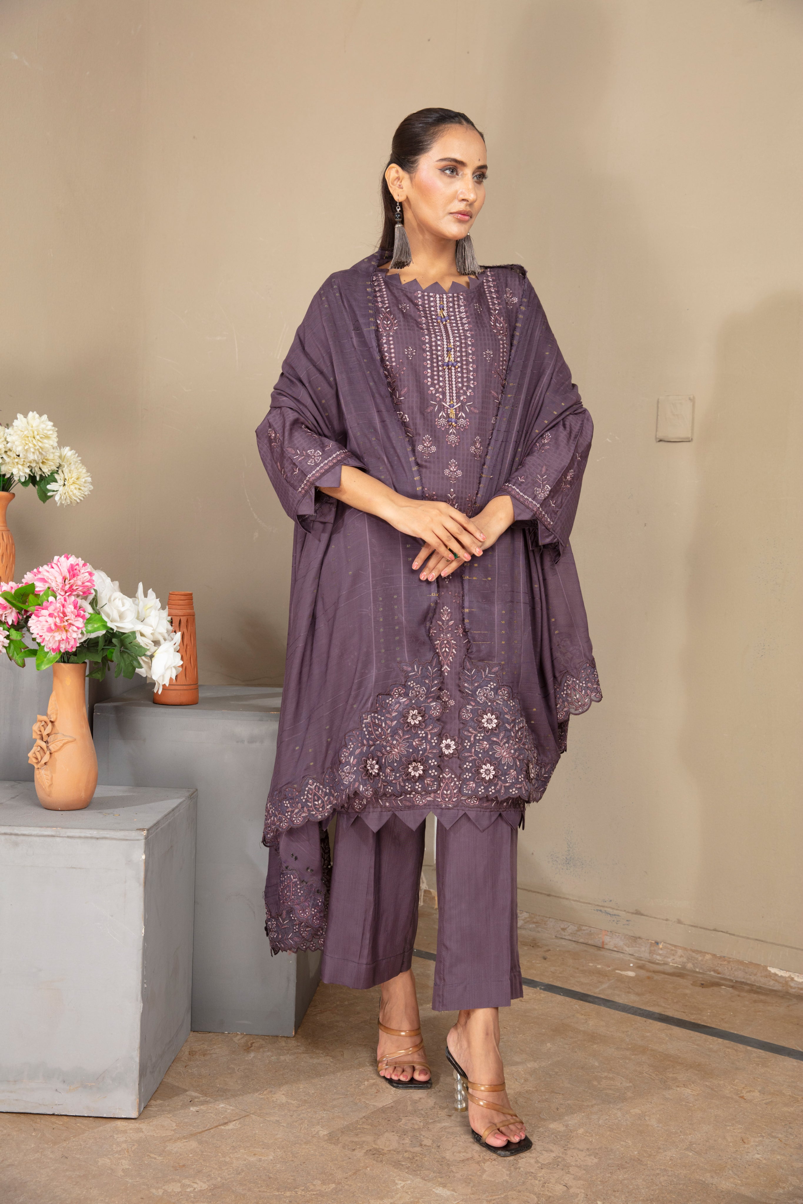 GHAZZAL Viscose EMB Shirt & Dupatta Vol-2404