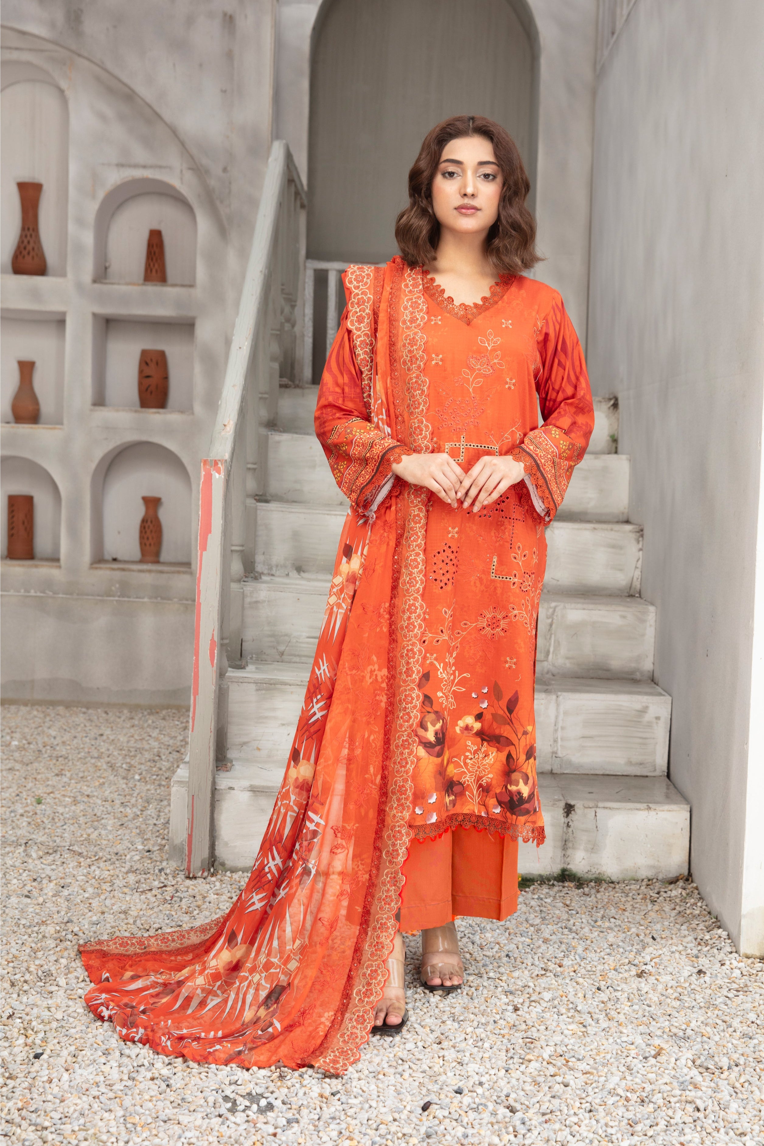 KOMAL Viscose EMB Shirt & Dupatta Vol-2456