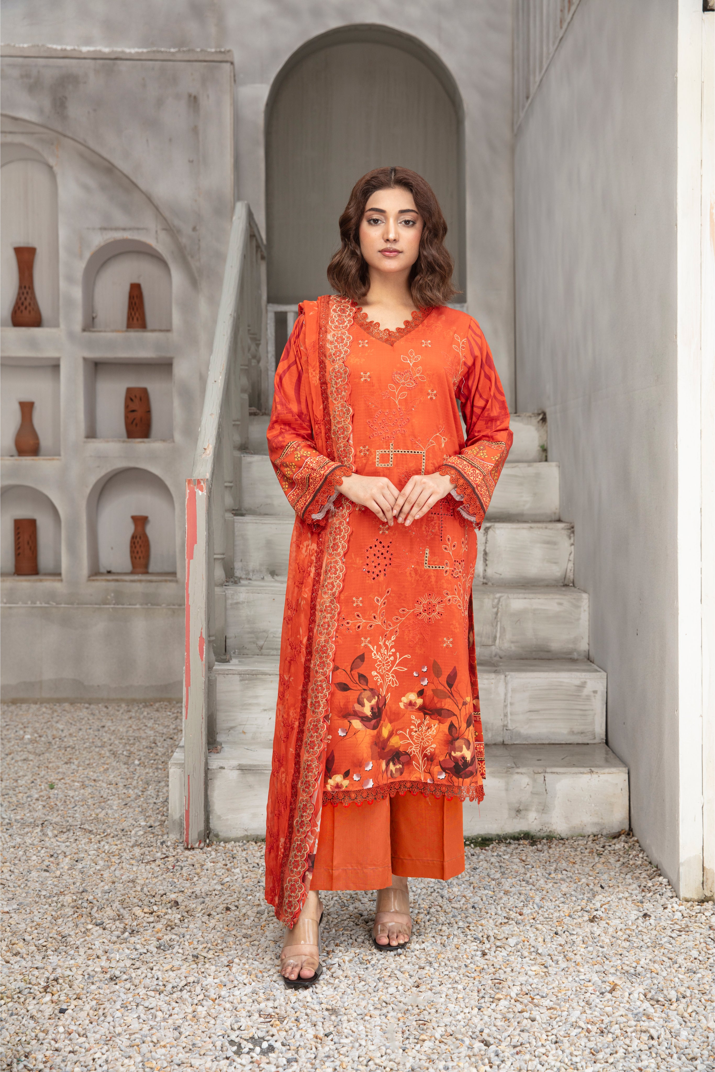 KOMAL Viscose EMB Shirt & Dupatta Vol-2456
