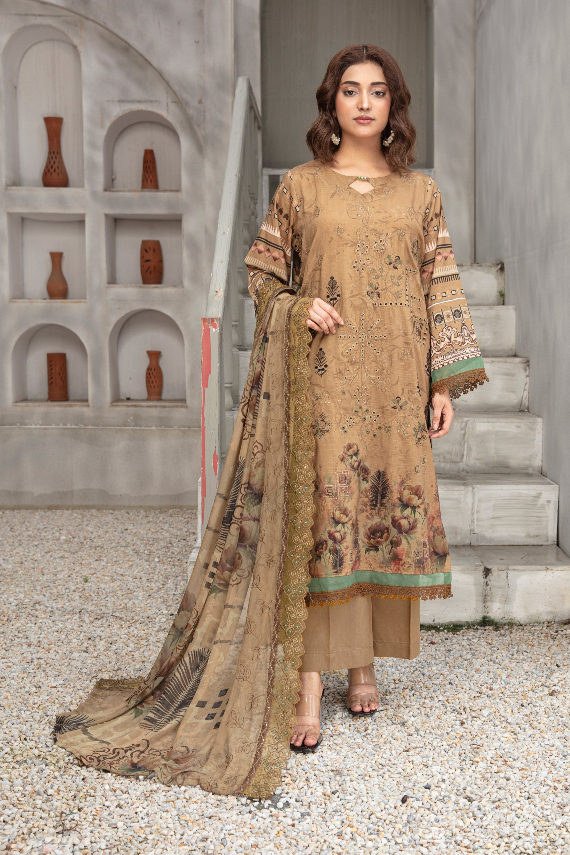 KOMAL Viscose EMB Shirt & Dupatta Vol-2456