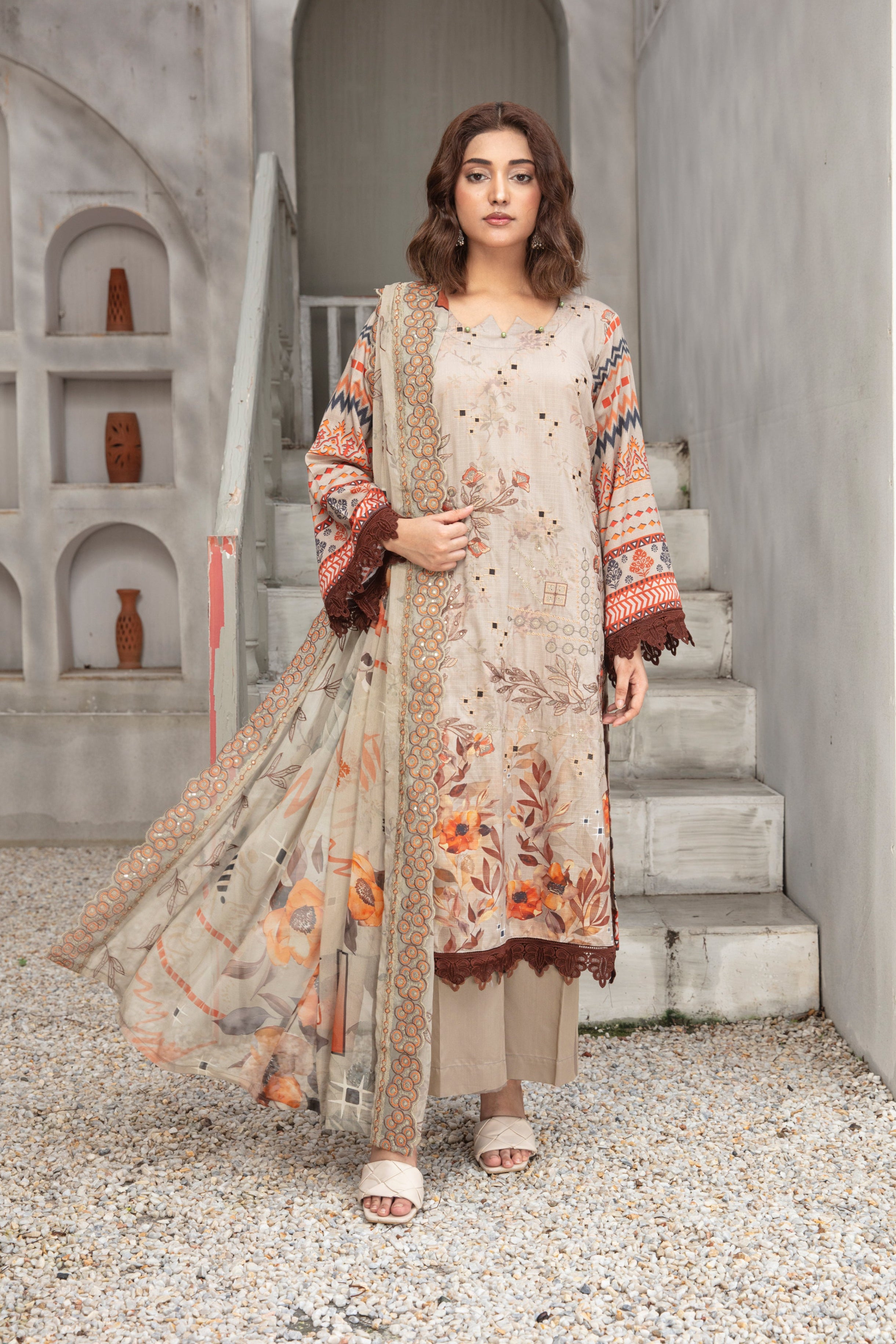 KOMAL Viscose EMB Shirt & Dupatta Vol-2456