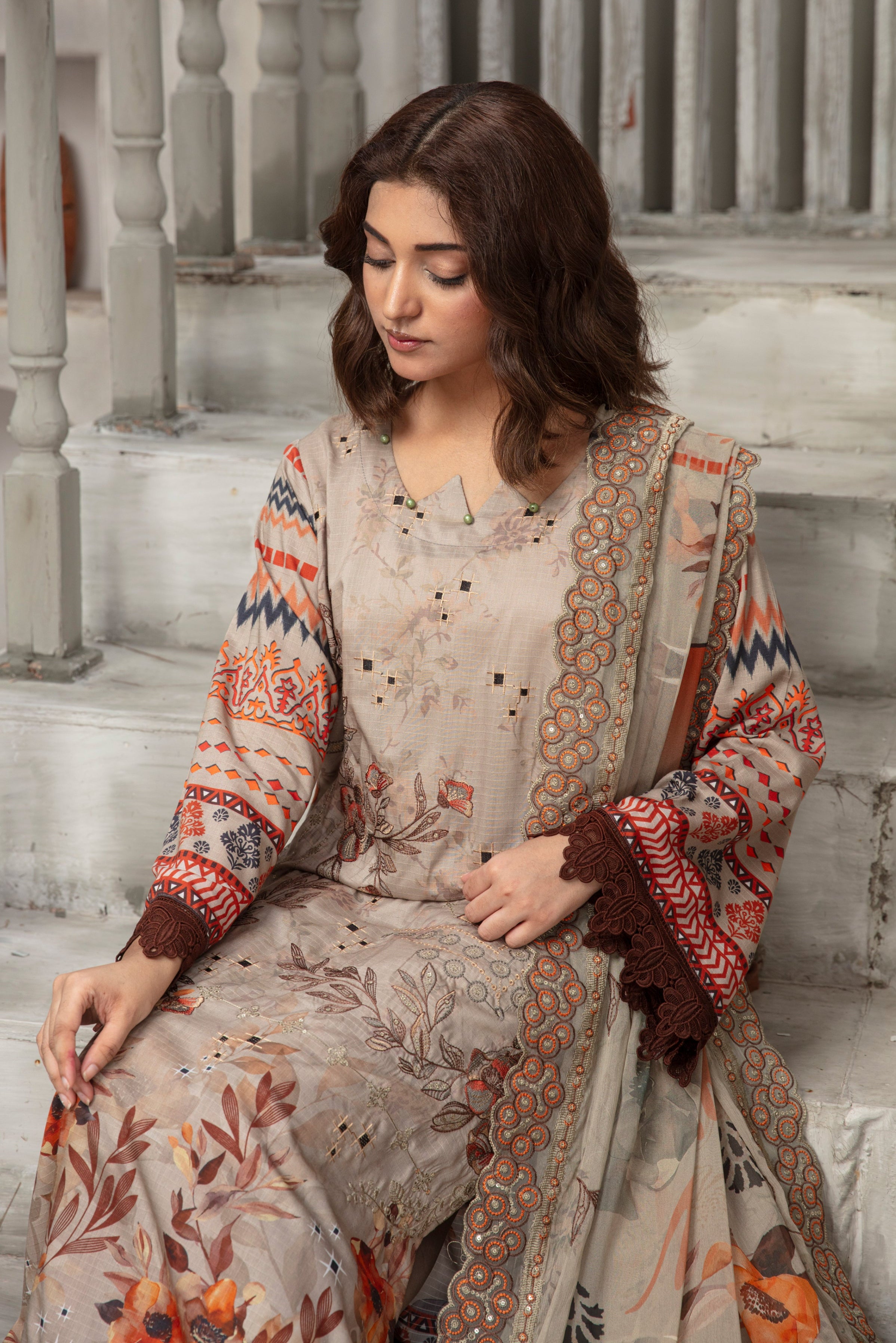 KOMAL Viscose EMB Shirt & Dupatta Vol-2456