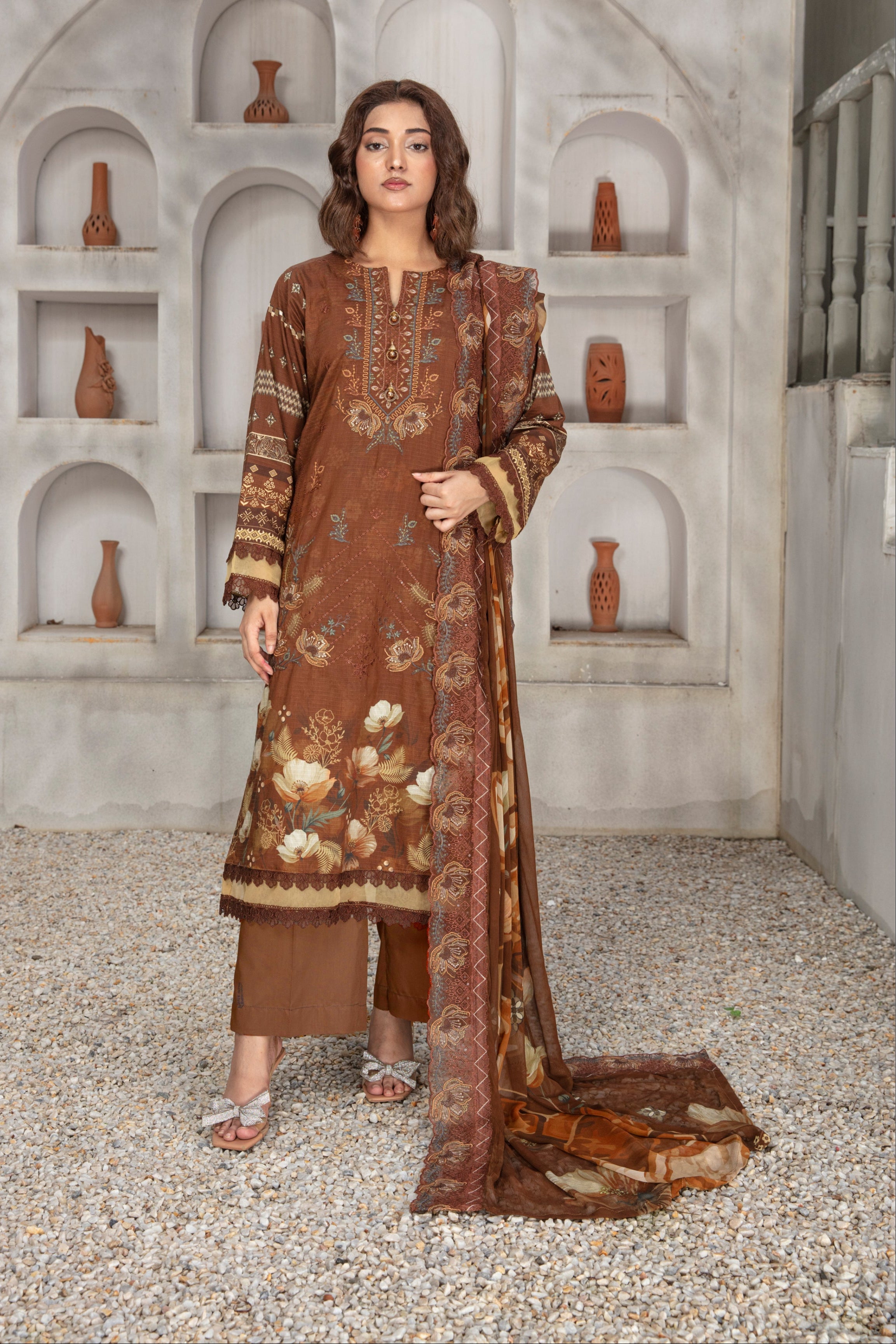 KOMAL Viscose EMB Shirt & Dupatta Vol-2456