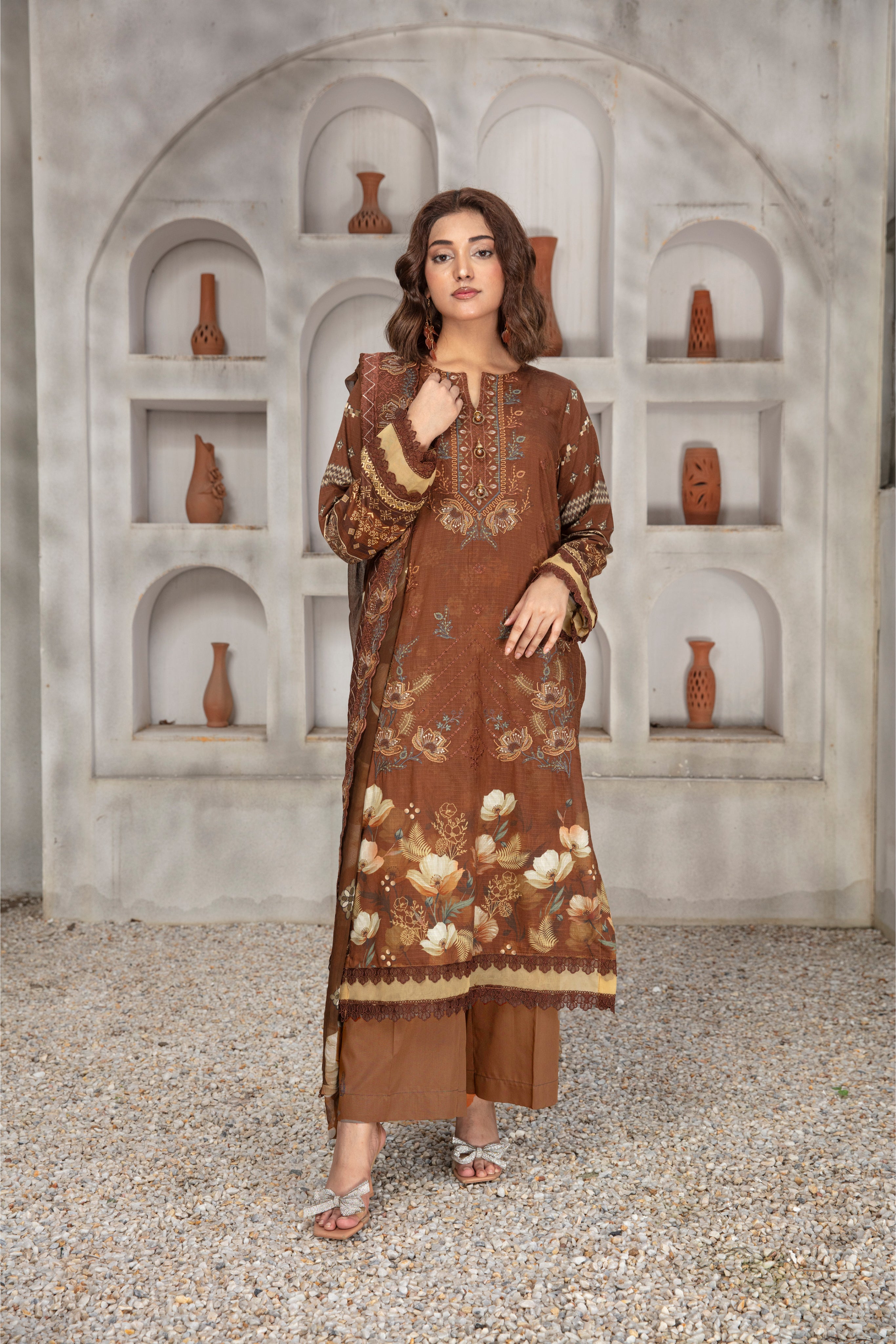 KOMAL Viscose EMB Shirt & Dupatta Vol-2456