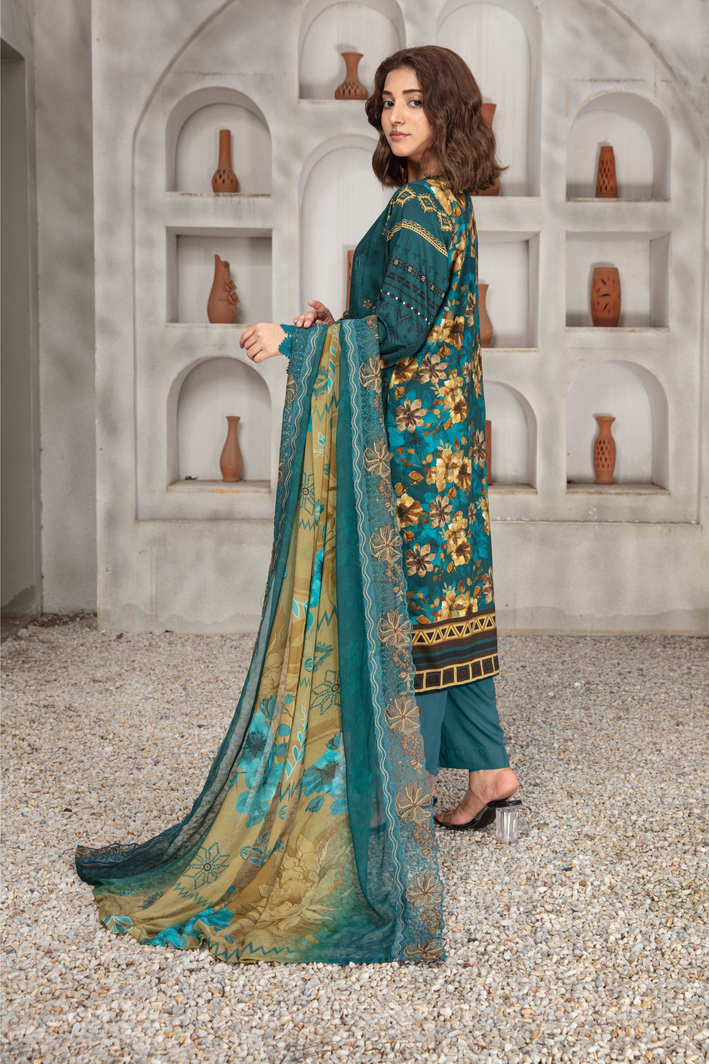KOMAL Viscose EMB Shirt & Dupatta Vol-2456