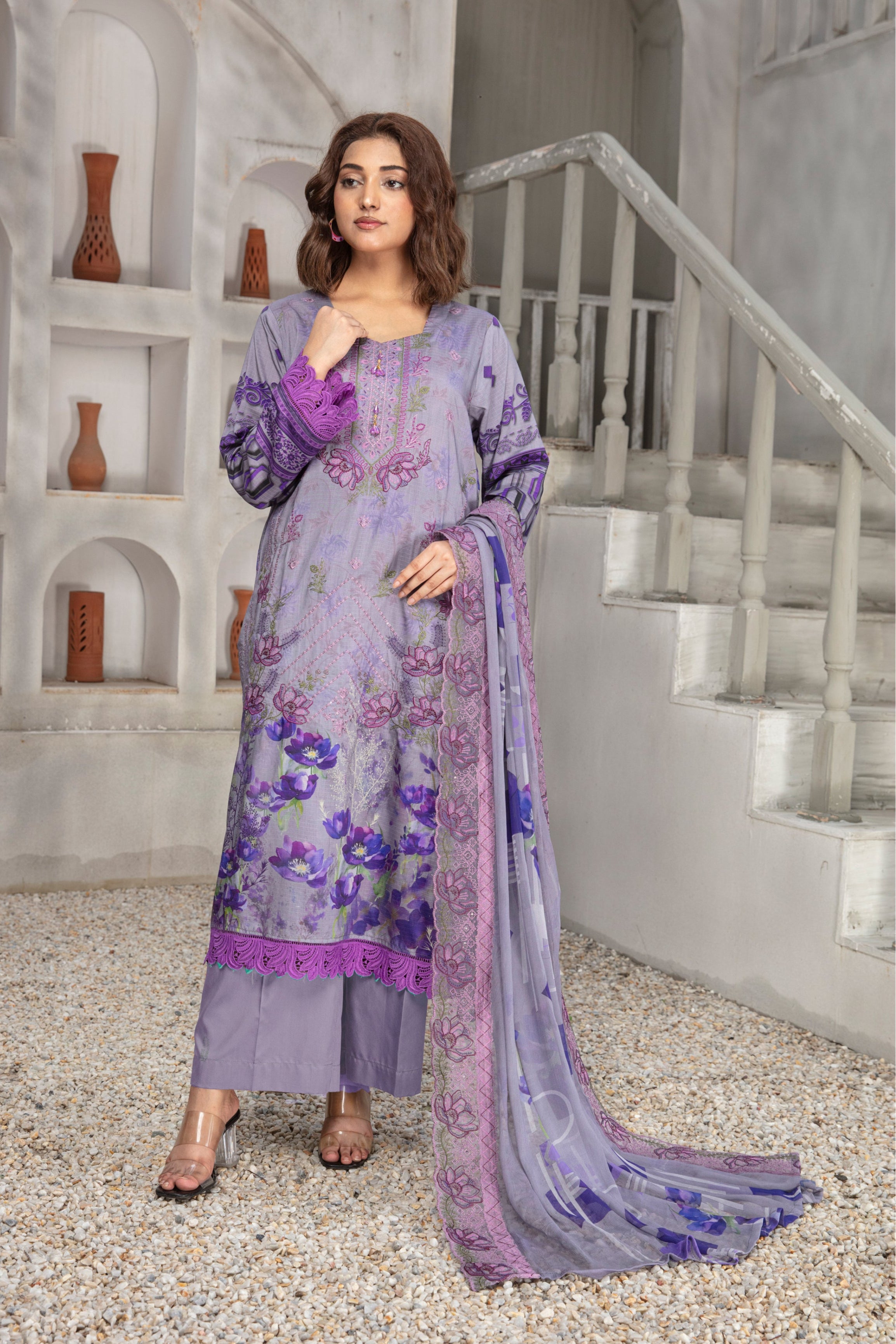 KOMAL Viscose EMB Shirt & Dupatta Vol-2456