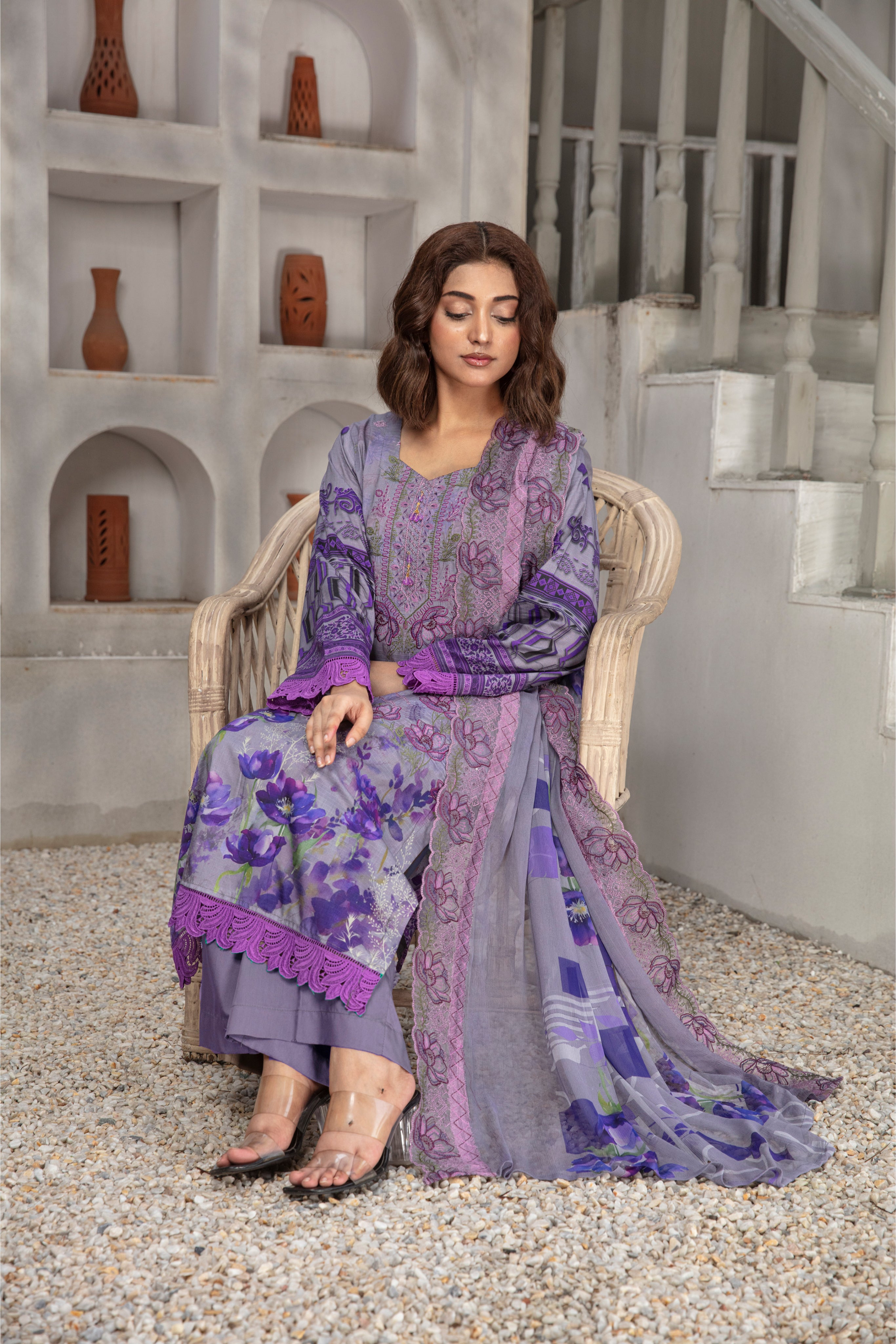 KOMAL Viscose EMB Shirt & Dupatta Vol-2456