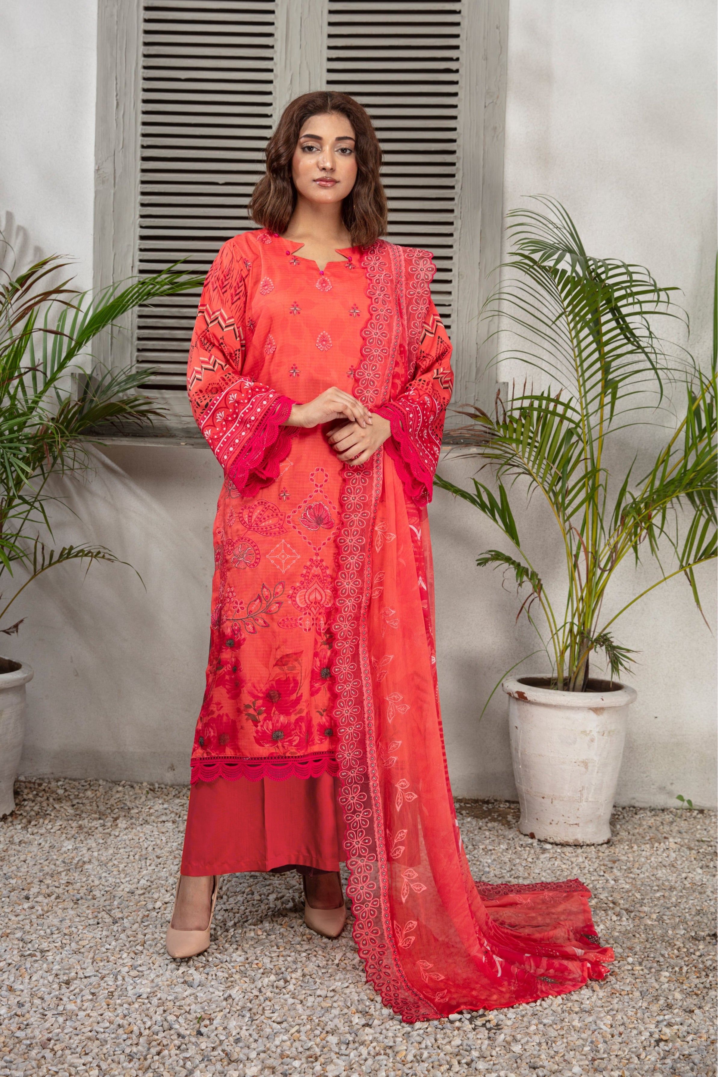 KOMAL Viscose EMB Shirt & Dupatta Vol-2456