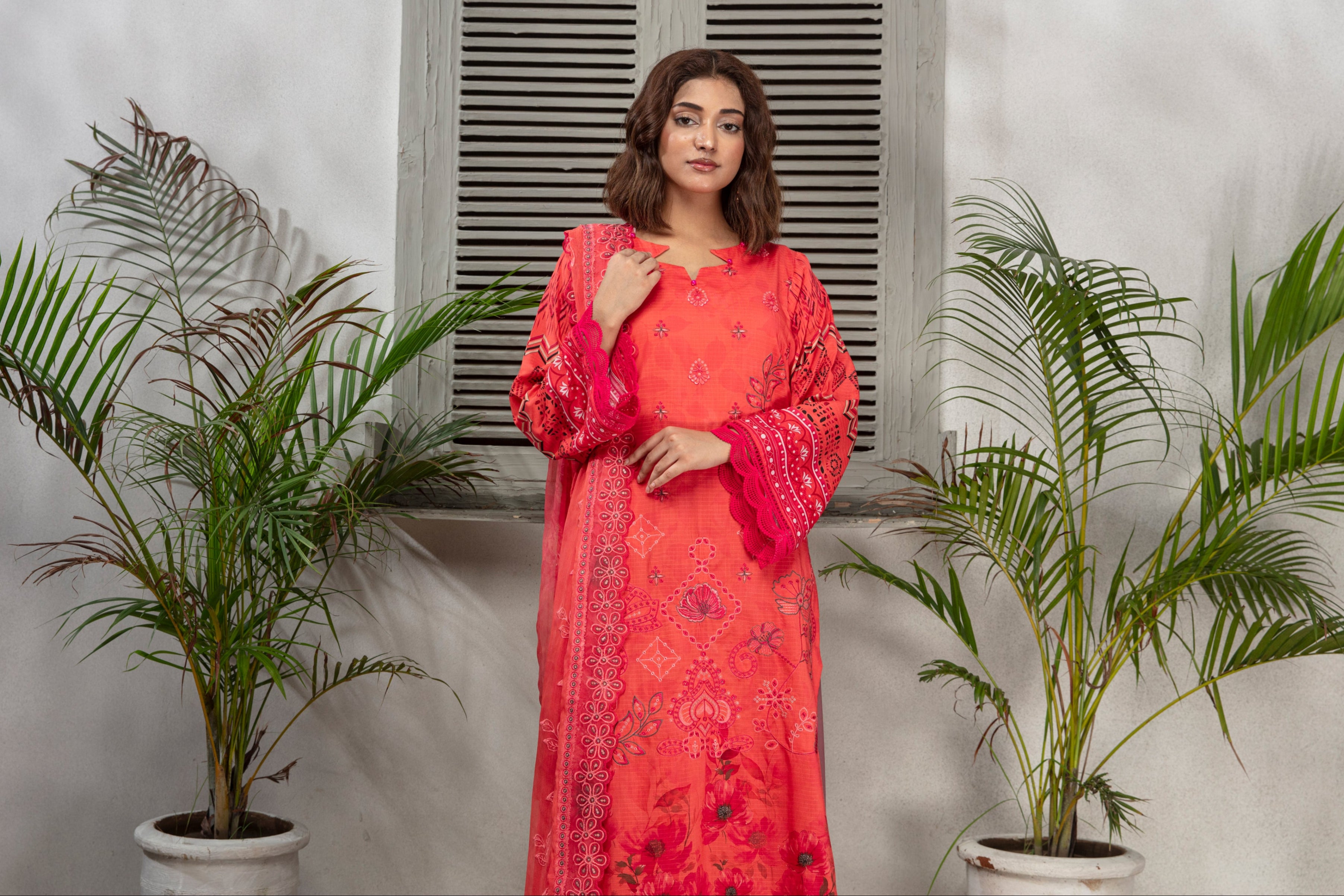 KOMAL Viscose EMB Shirt & Dupatta Vol-2456