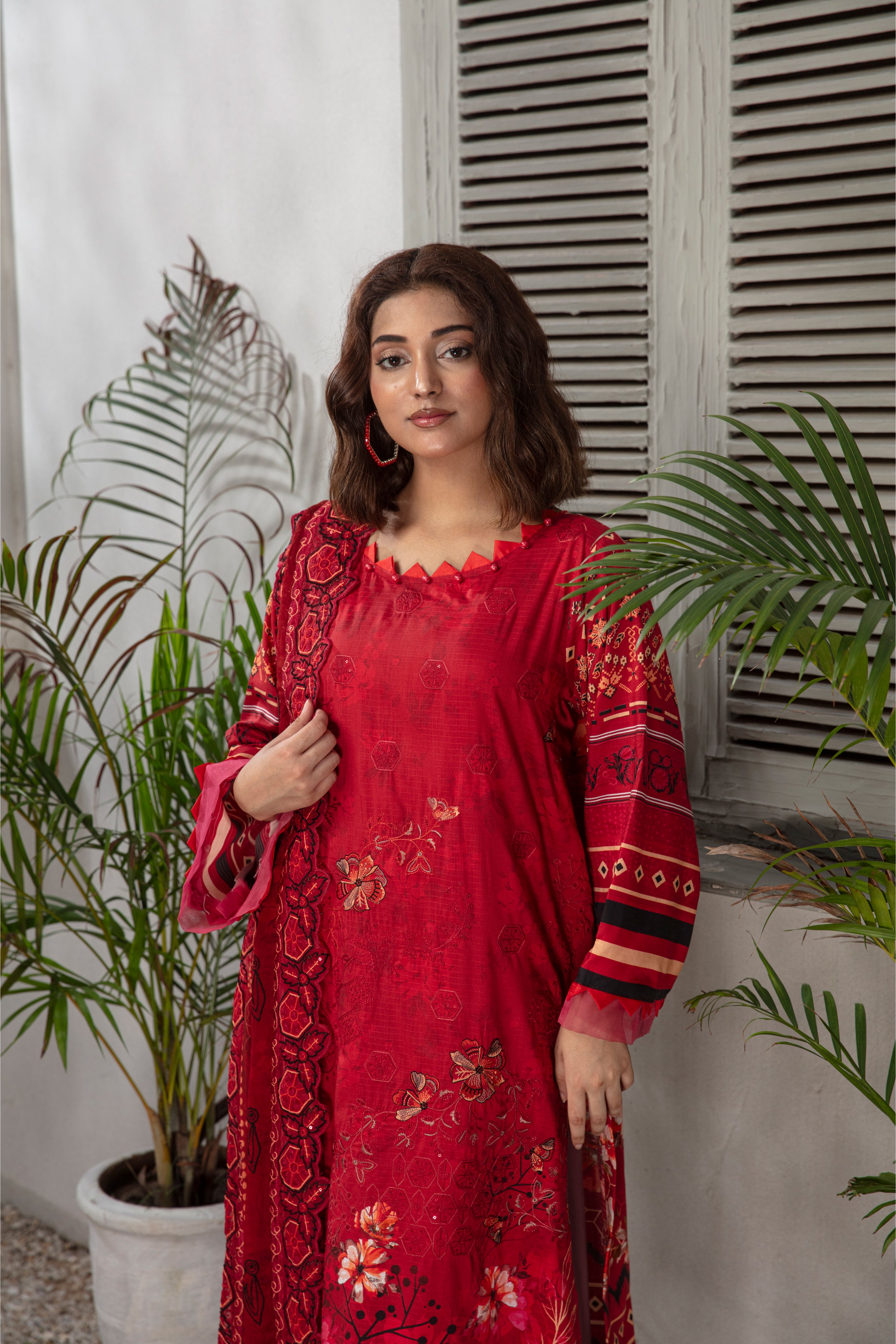 KOMAL Viscose EMB Shirt & Dupatta Vol-2456