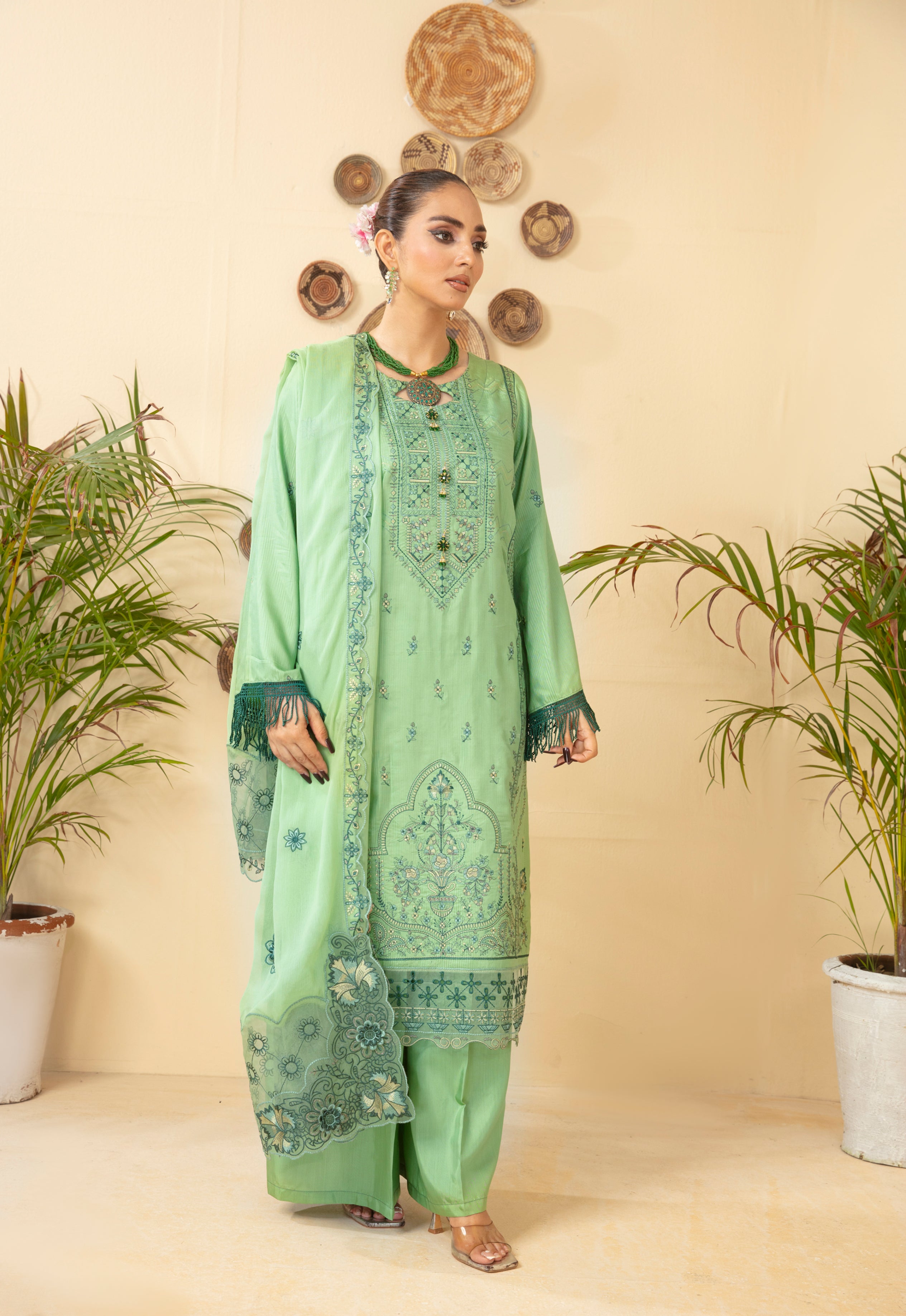 ANMOL Viscose EMB Shirt & Dupatta Vol-2402