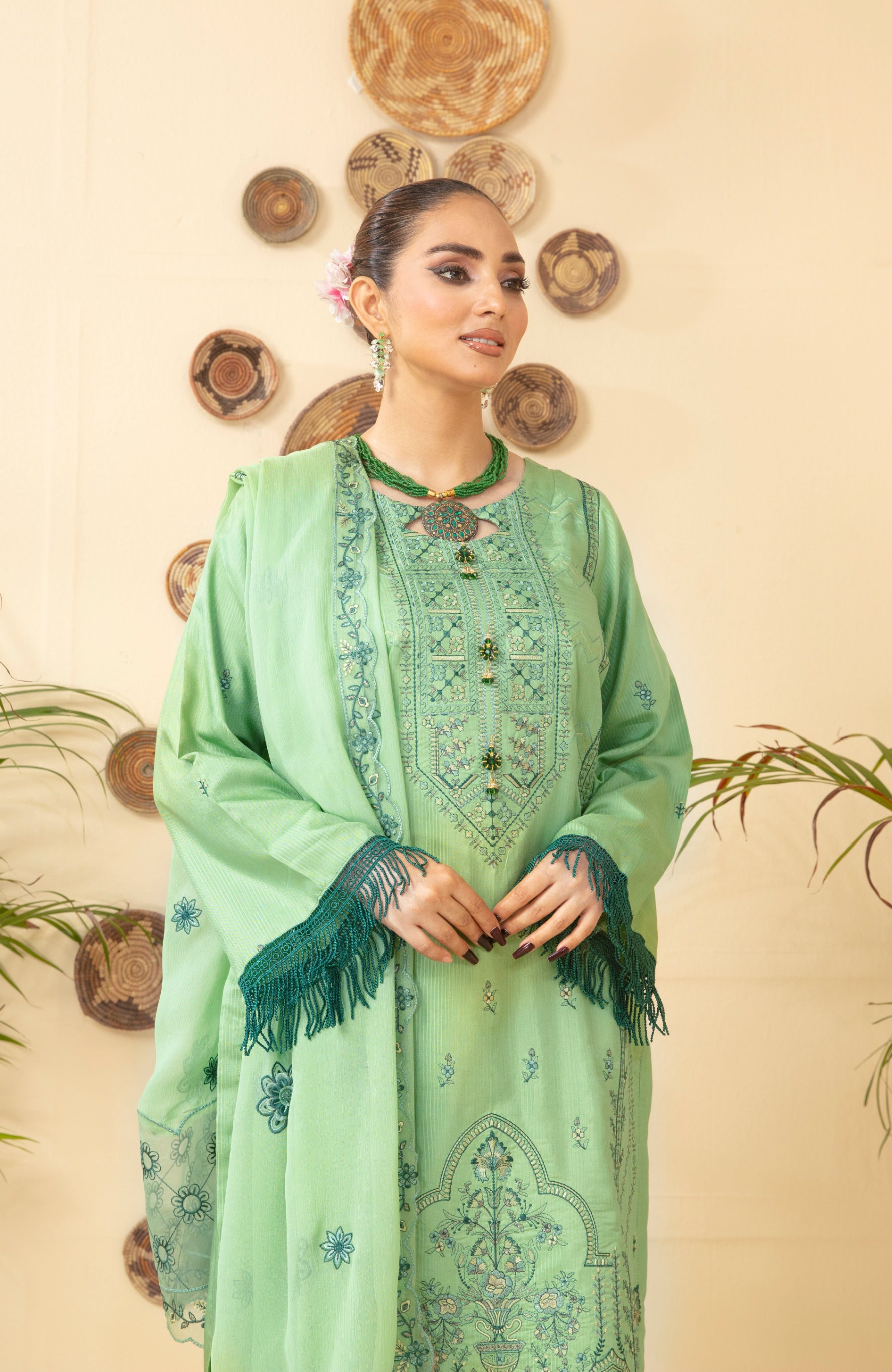 ANMOL Viscose EMB Shirt & Dupatta Vol-2402