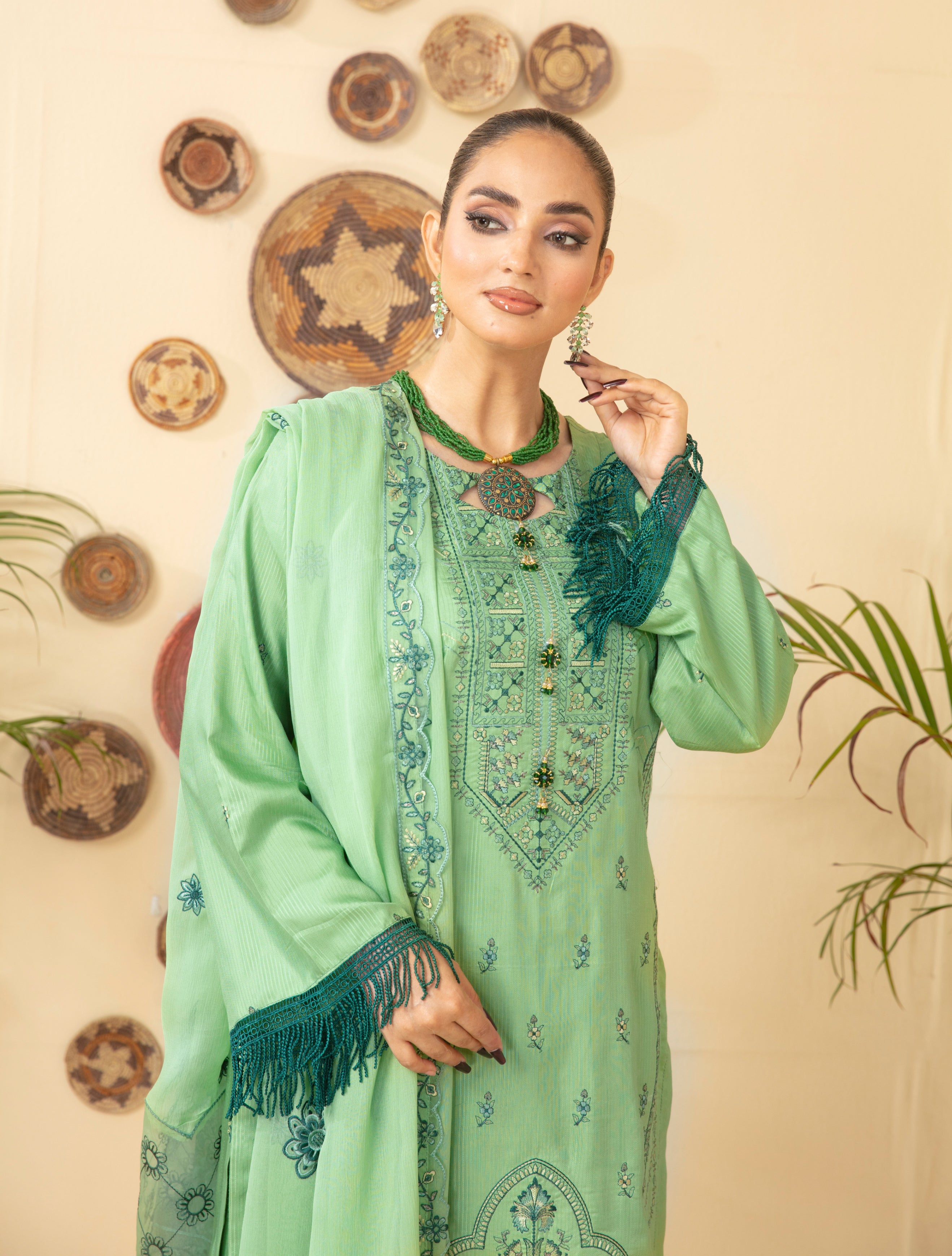 ANMOL Viscose EMB Shirt & Dupatta Vol-2402