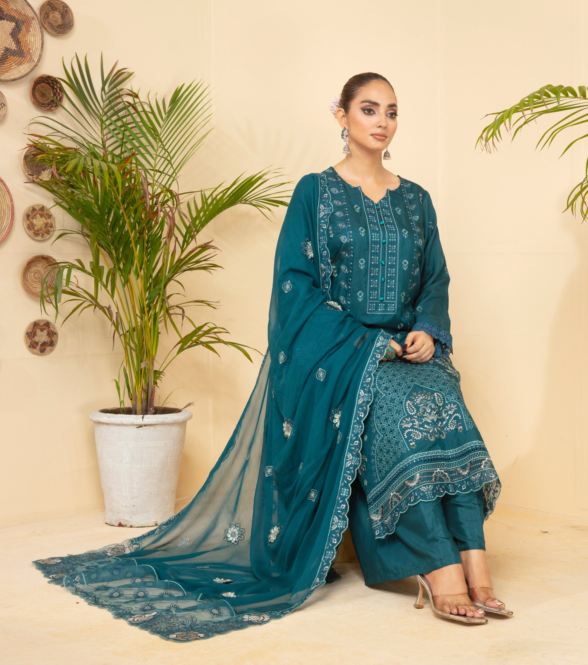 ANMOL Viscose EMB Shirt & Dupatta Vol-2402