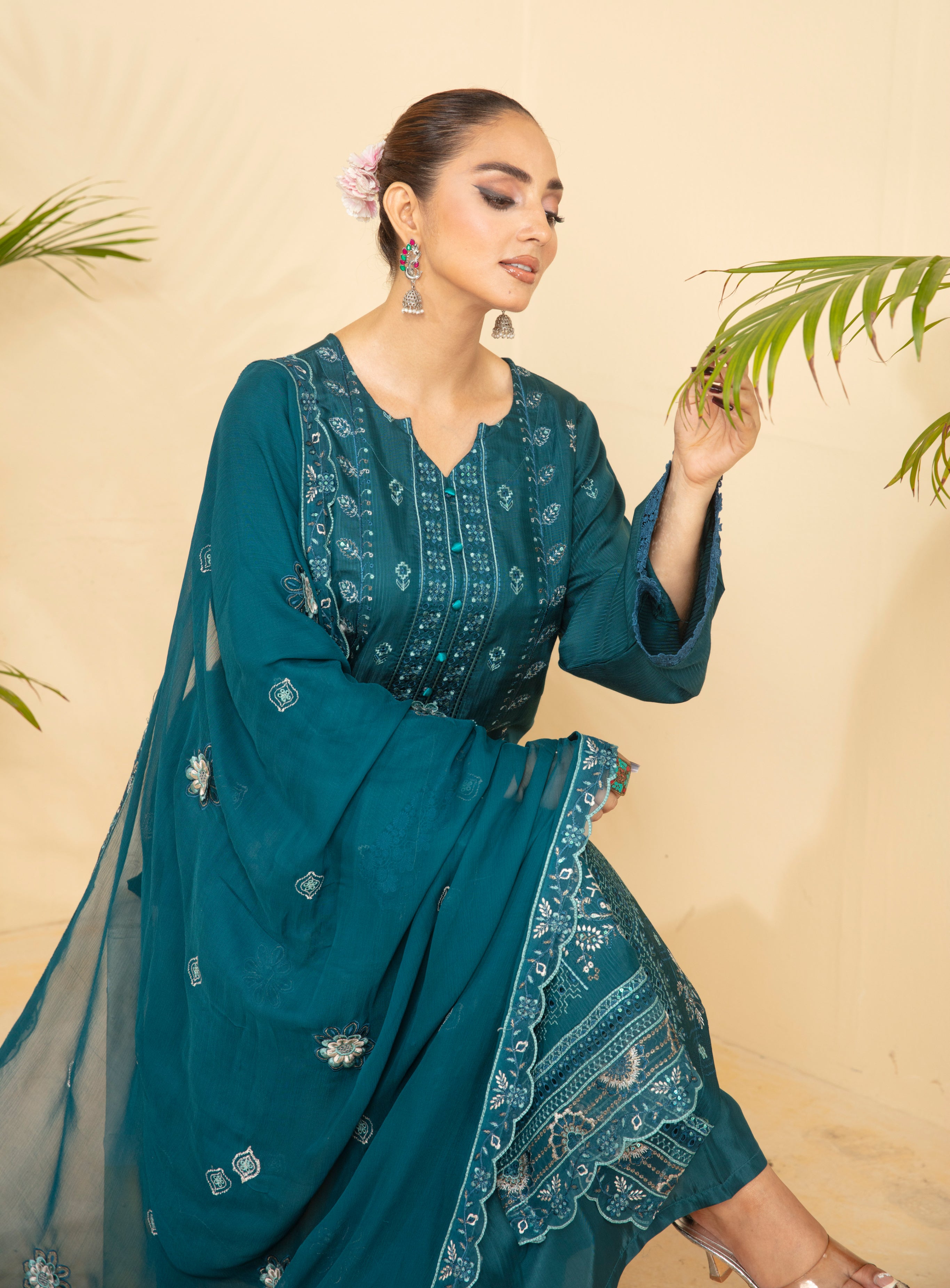 ANMOL Viscose EMB Shirt & Dupatta Vol-2402