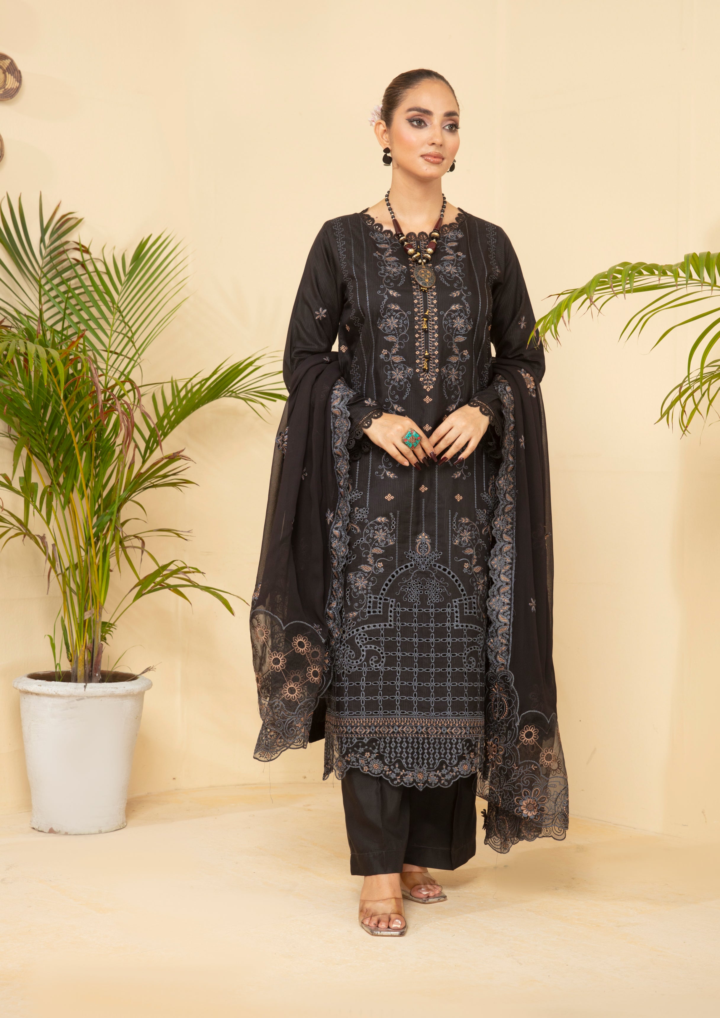 ANMOL Viscose EMB Shirt & Dupatta Vol-2402