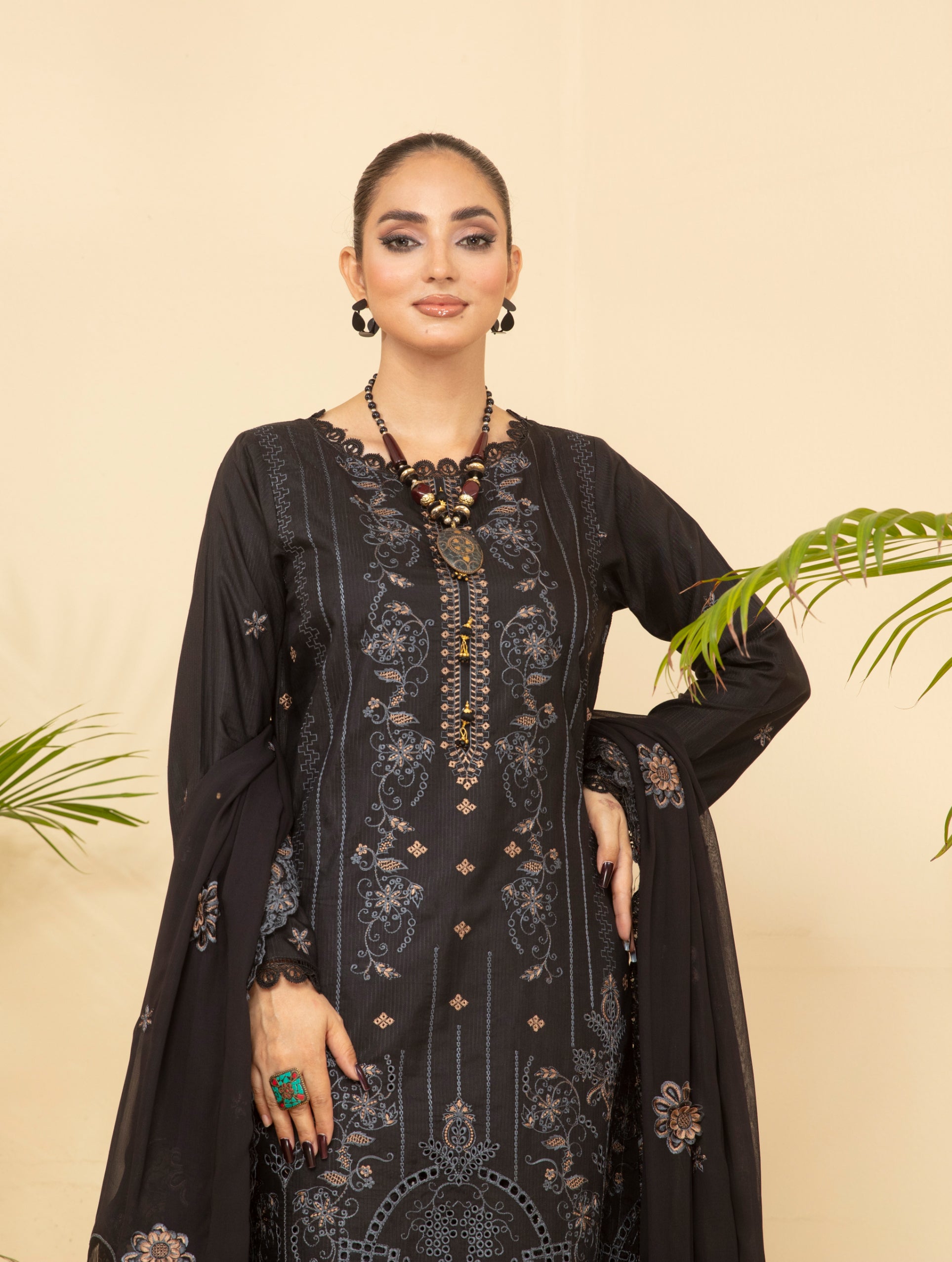 ANMOL Viscose EMB Shirt & Dupatta Vol-2402