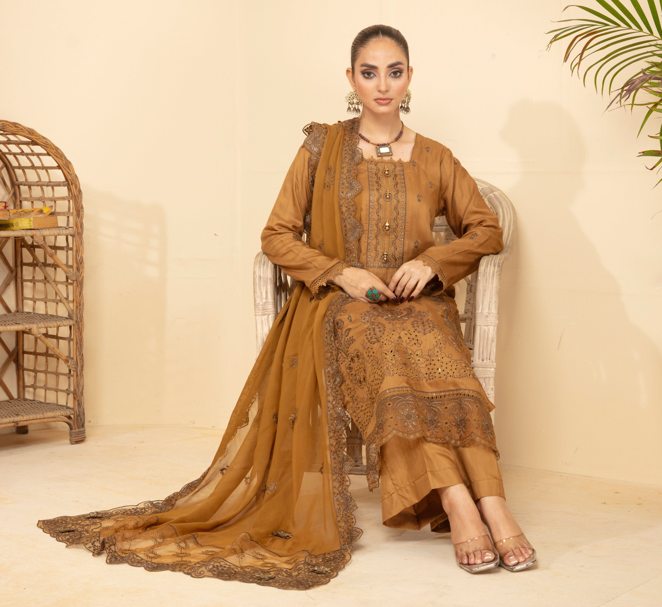 ANMOL Viscose EMB Shirt & Dupatta Vol-2402