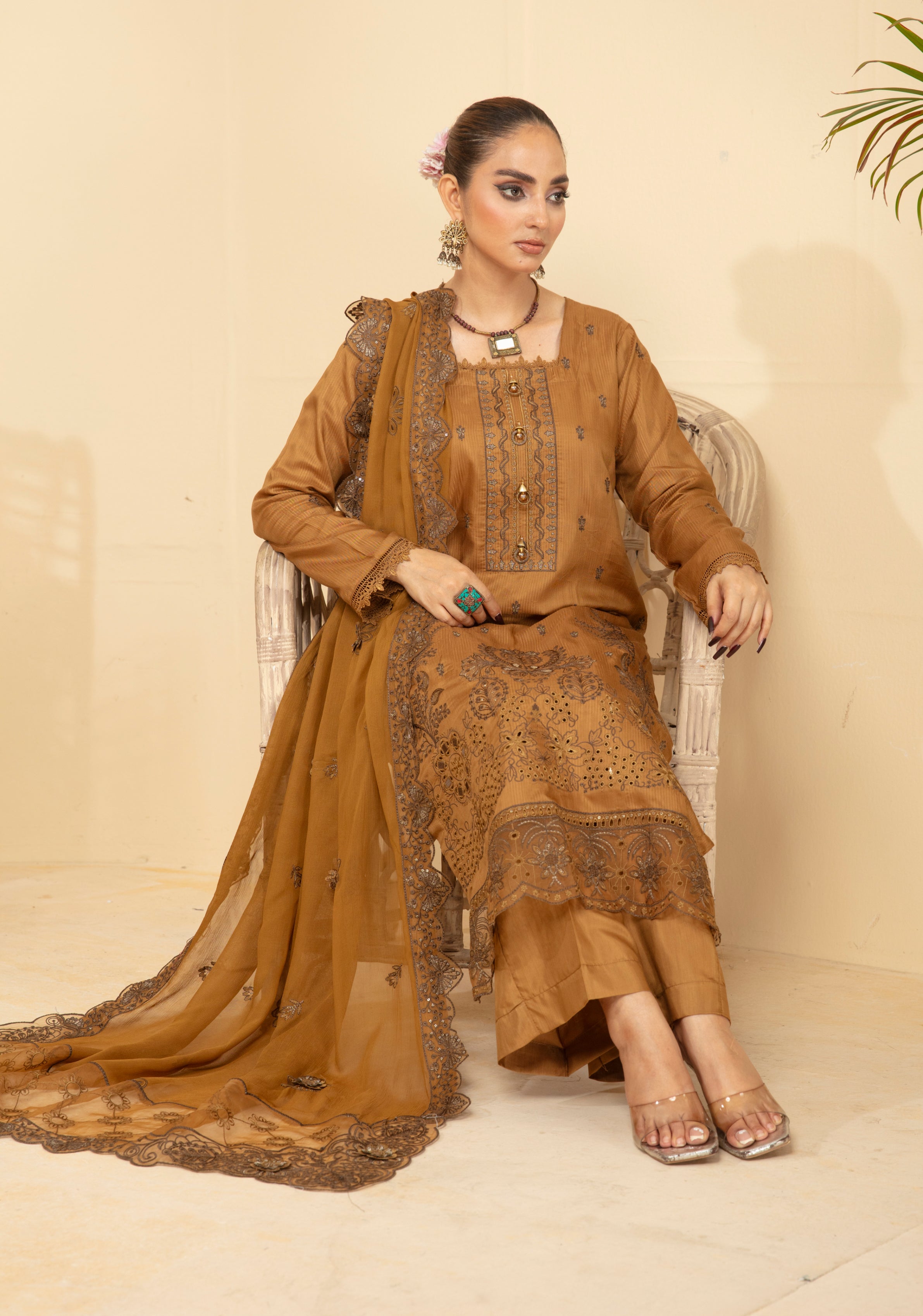 ANMOL Viscose EMB Shirt & Dupatta Vol-2402