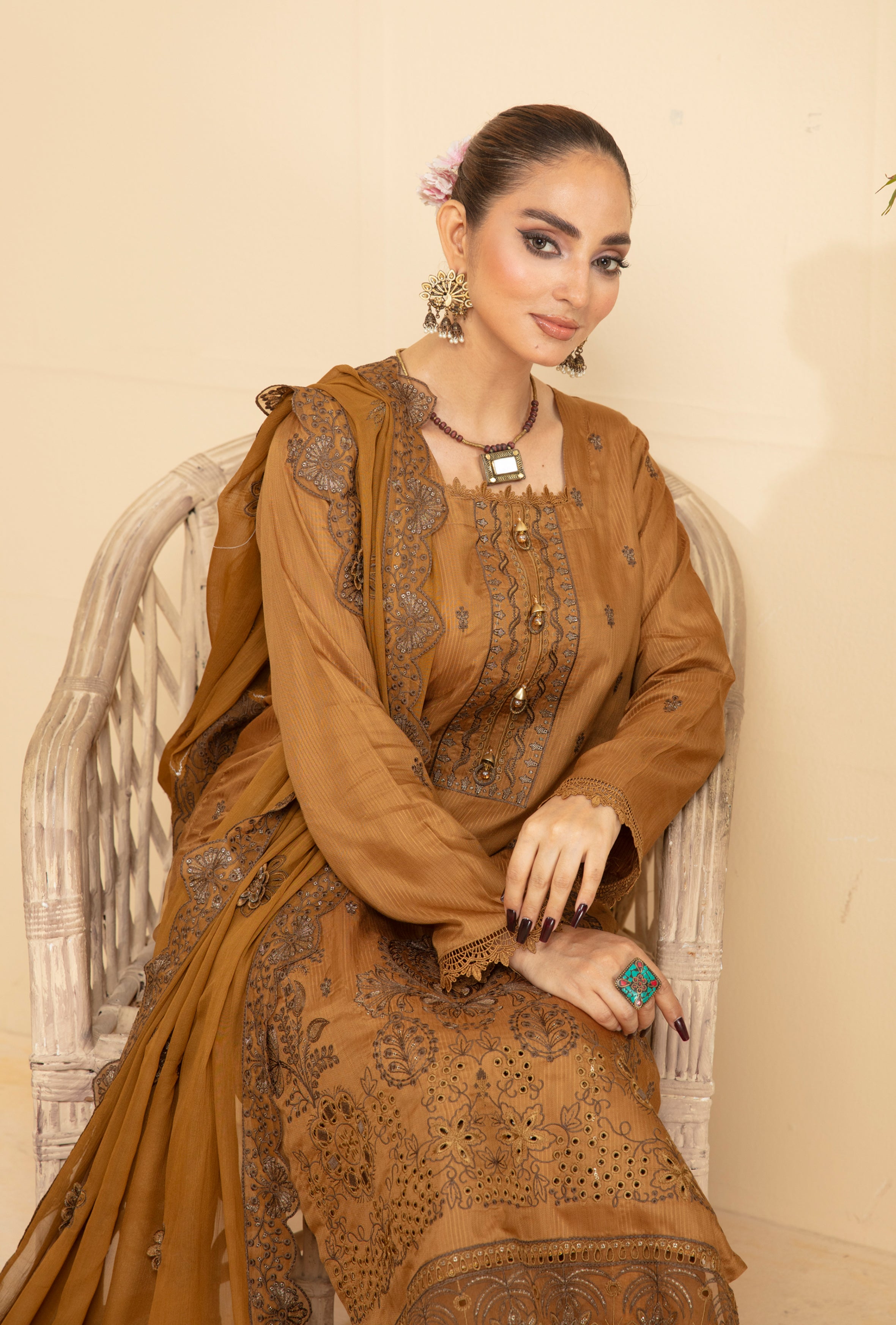 ANMOL Viscose EMB Shirt & Dupatta Vol-2402