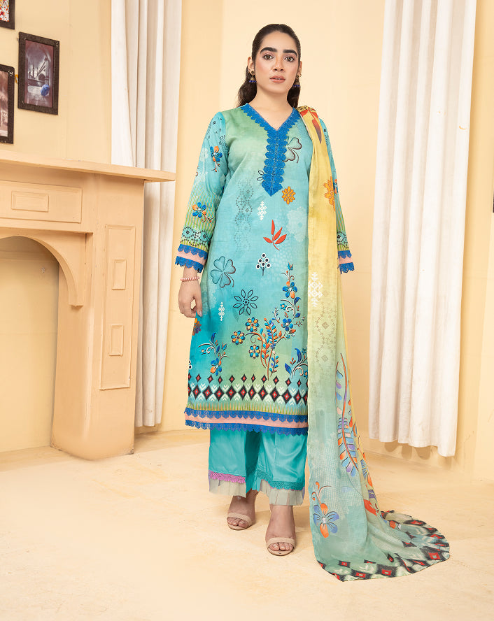 ALEEZAY Viscose PRINT Shirt & Dupatta Vol-2460