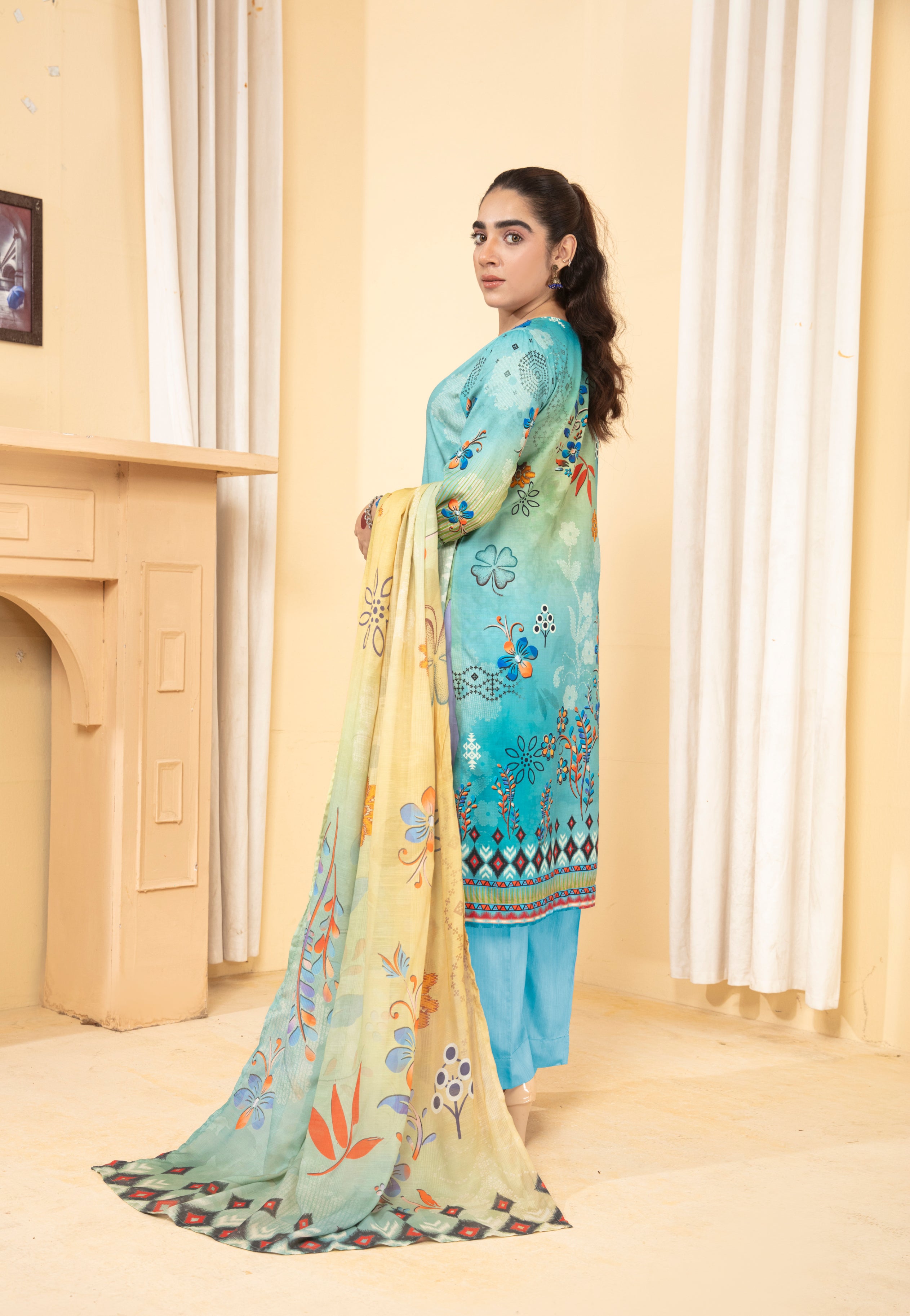 ALEEZAY Viscose PRINT Shirt & Dupatta Vol-2460