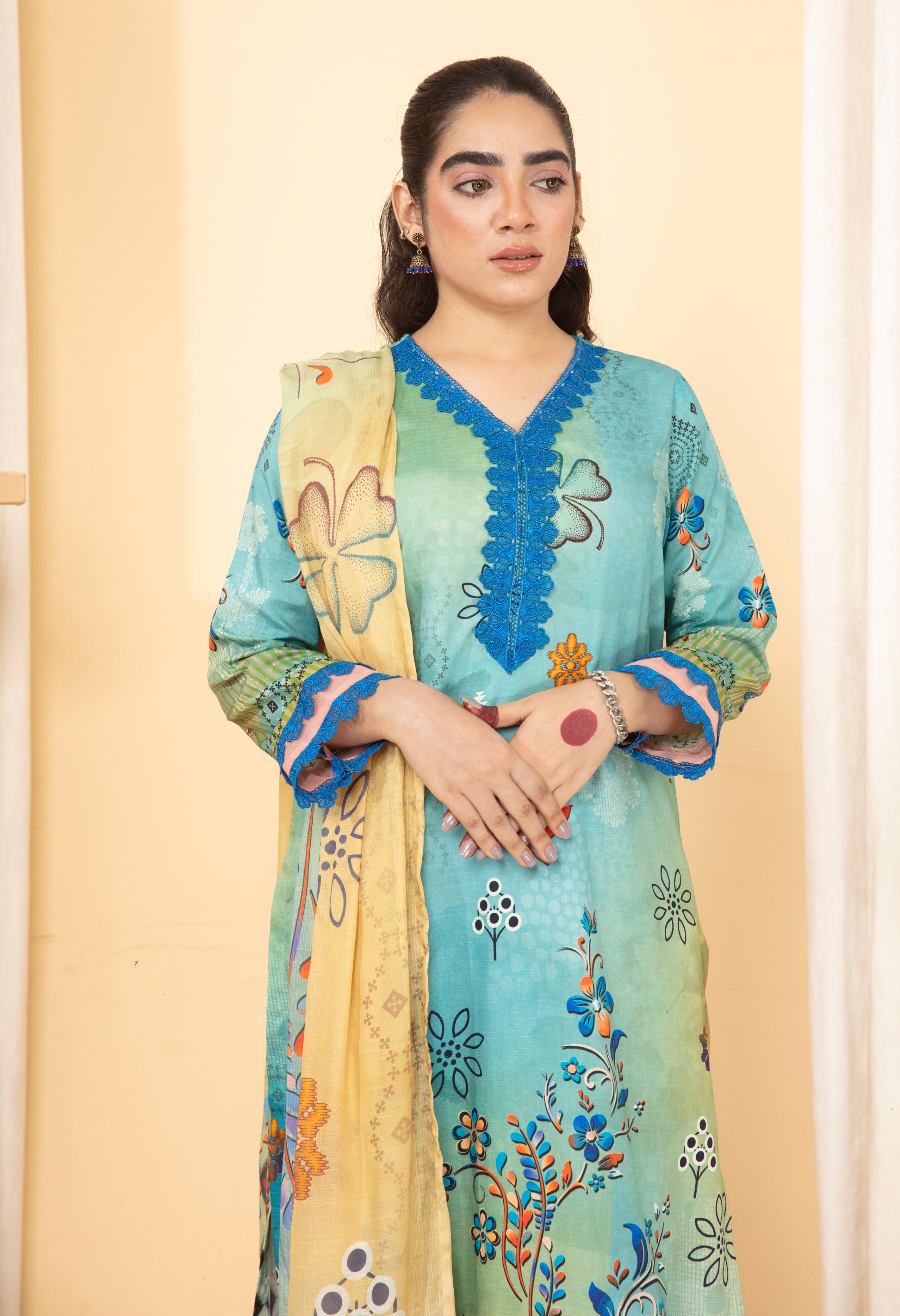 ALEEZAY Viscose PRINT Shirt & Dupatta Vol-2460