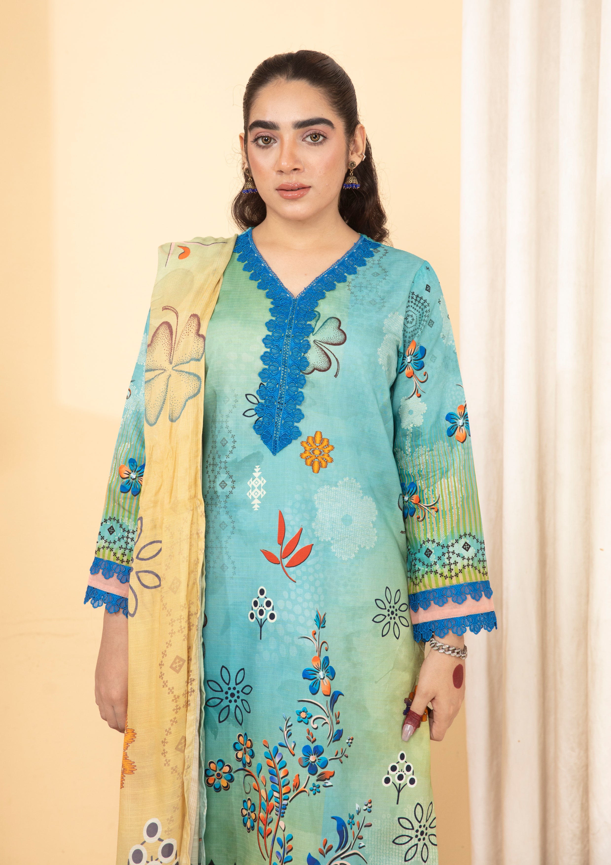 ALEEZAY Viscose PRINT Shirt & Dupatta Vol-2460