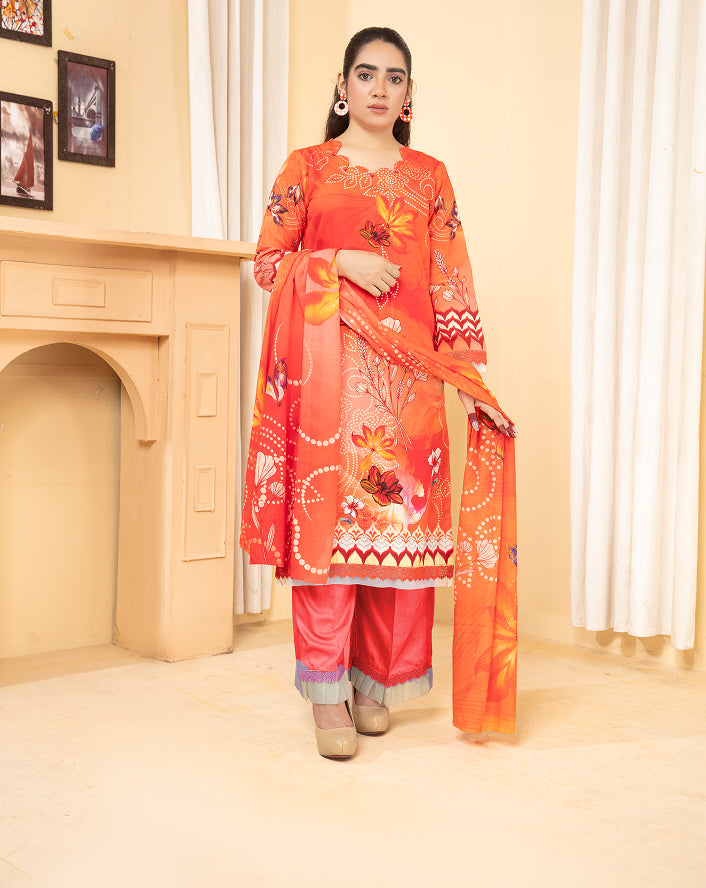 ALEEZAY Viscose PRINT Shirt & Dupatta Vol-2460