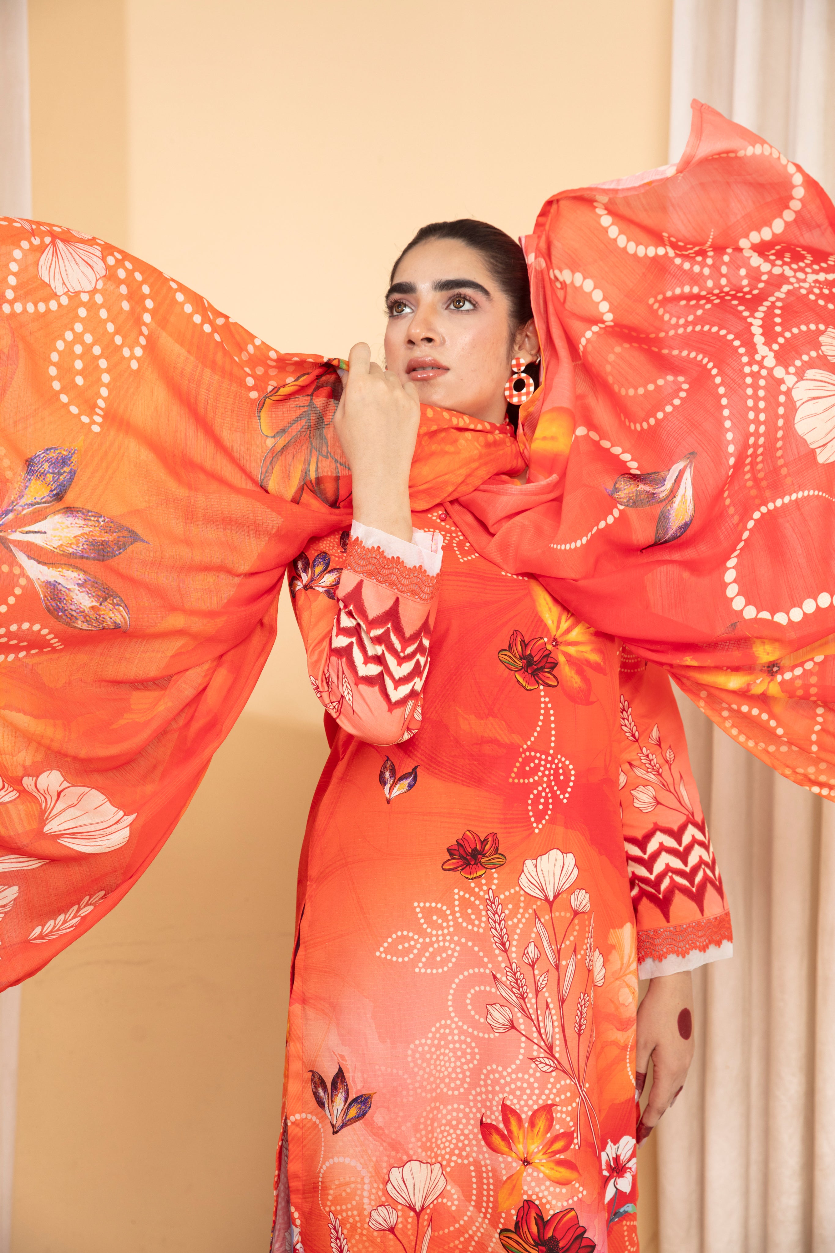 ALEEZAY Viscose PRINT Shirt & Dupatta Vol-2460