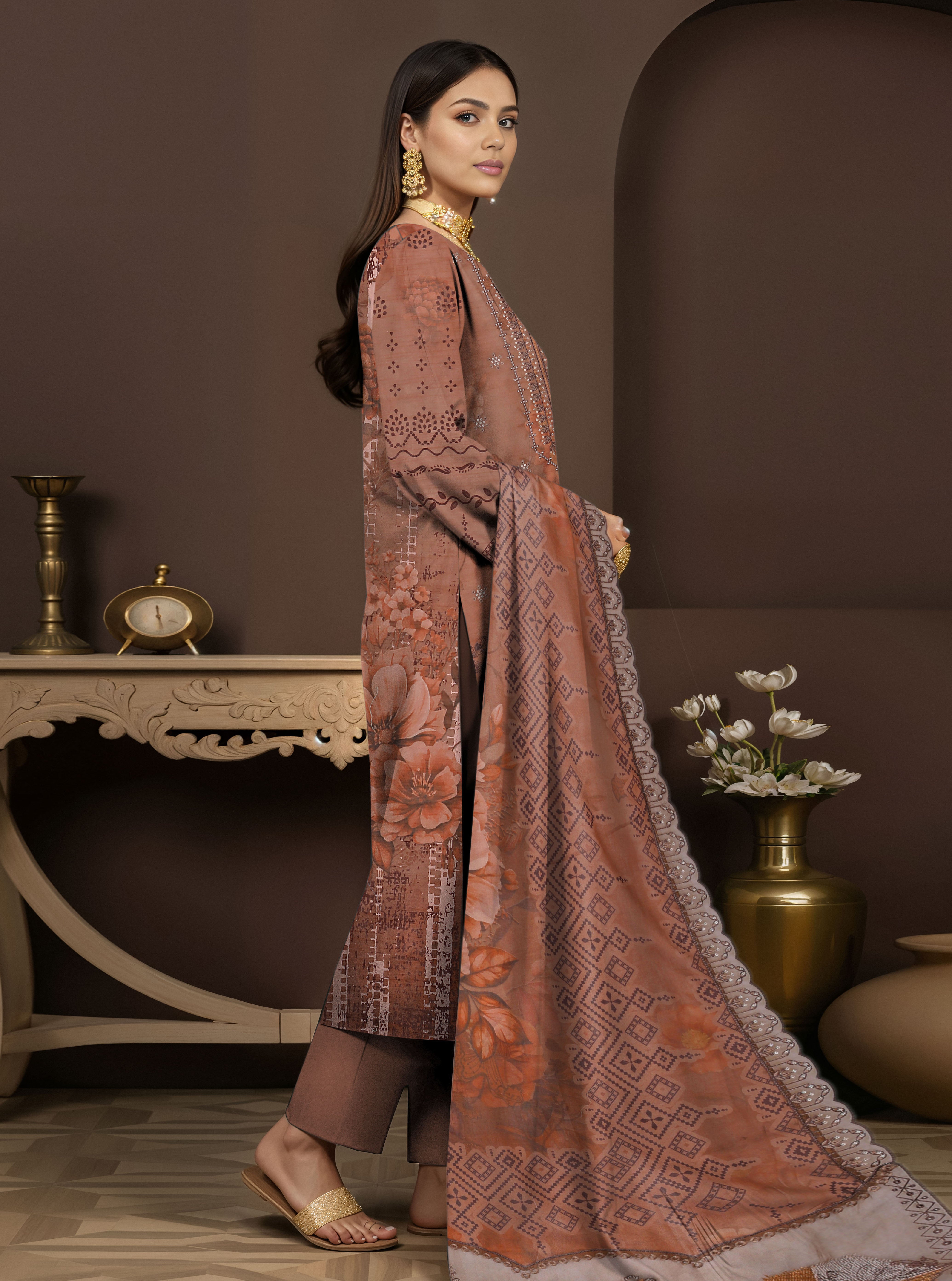Fatima Collection Lawn 3PC Unstitched Suit Vol 2616 – Fatimas Collection