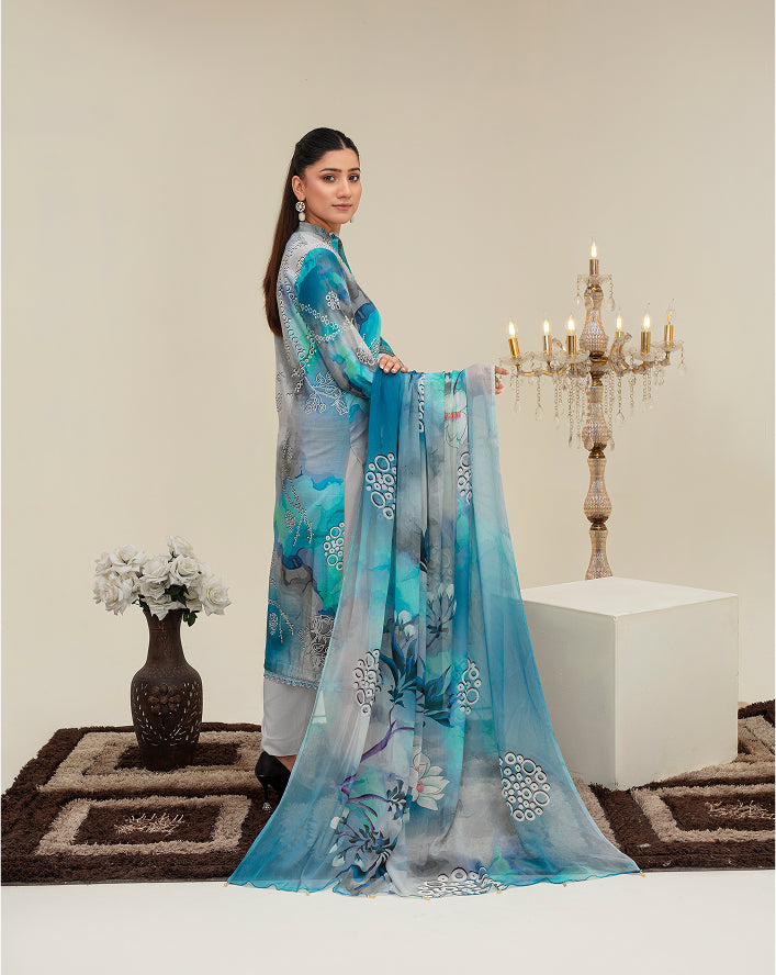 ALEEZAY Viscose Print Shirt & Dupatta VOL-2480