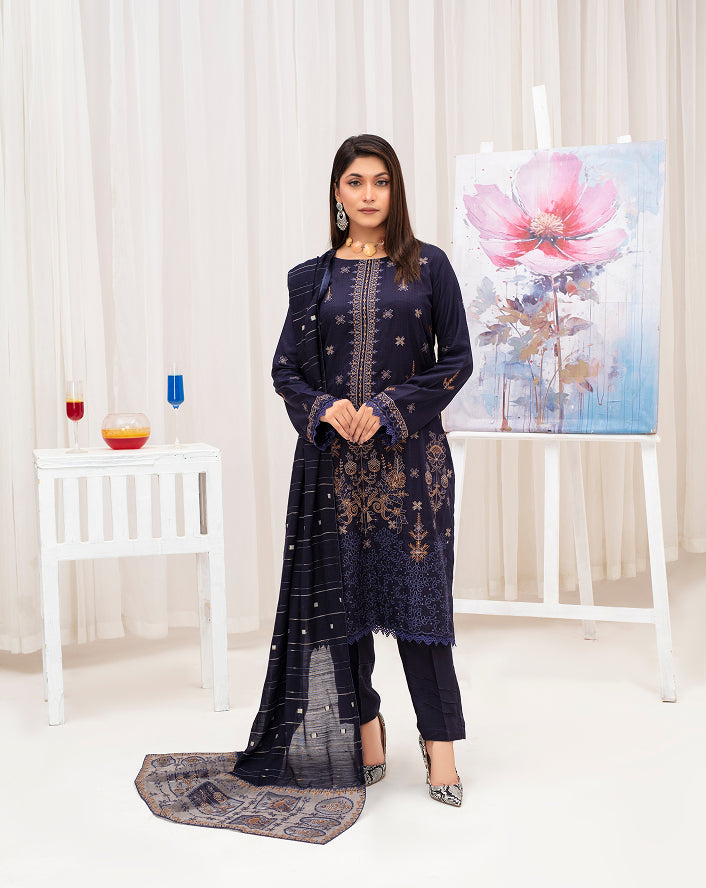 MEERAM Viscose EMB Shirt & Dupatta Vol-2409