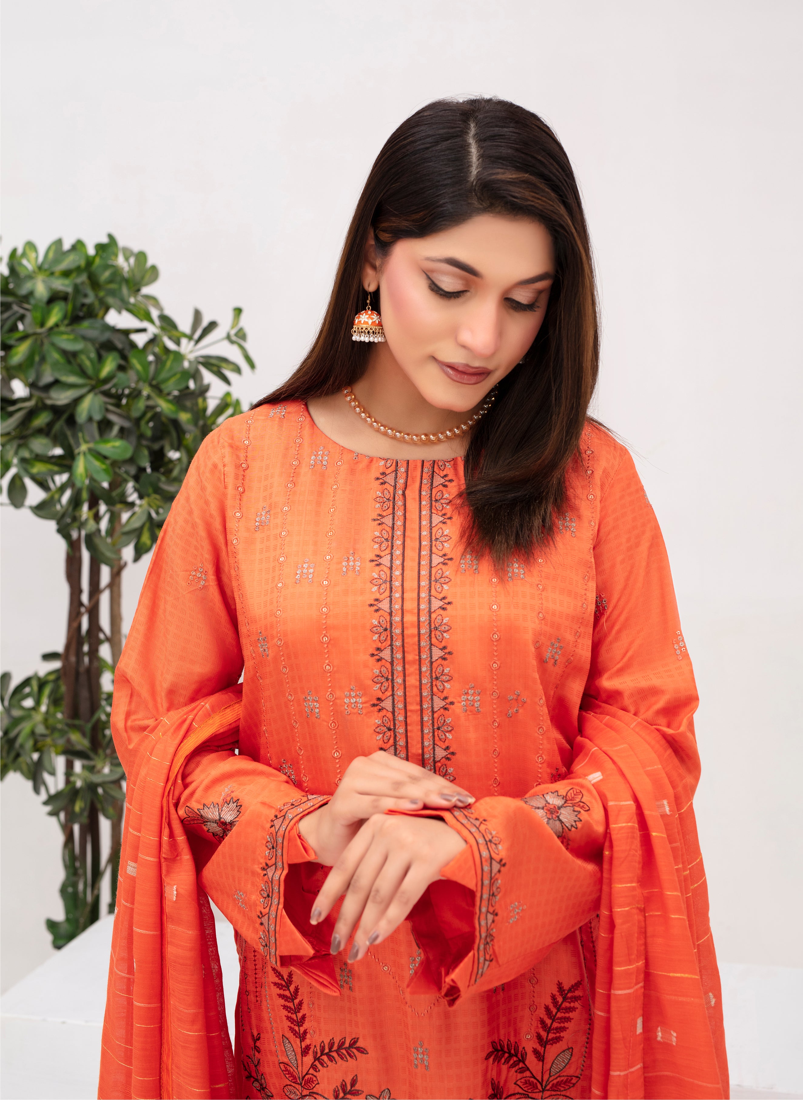 MEERAM Viscose EMB Shirt & Dupatta Vol-2409