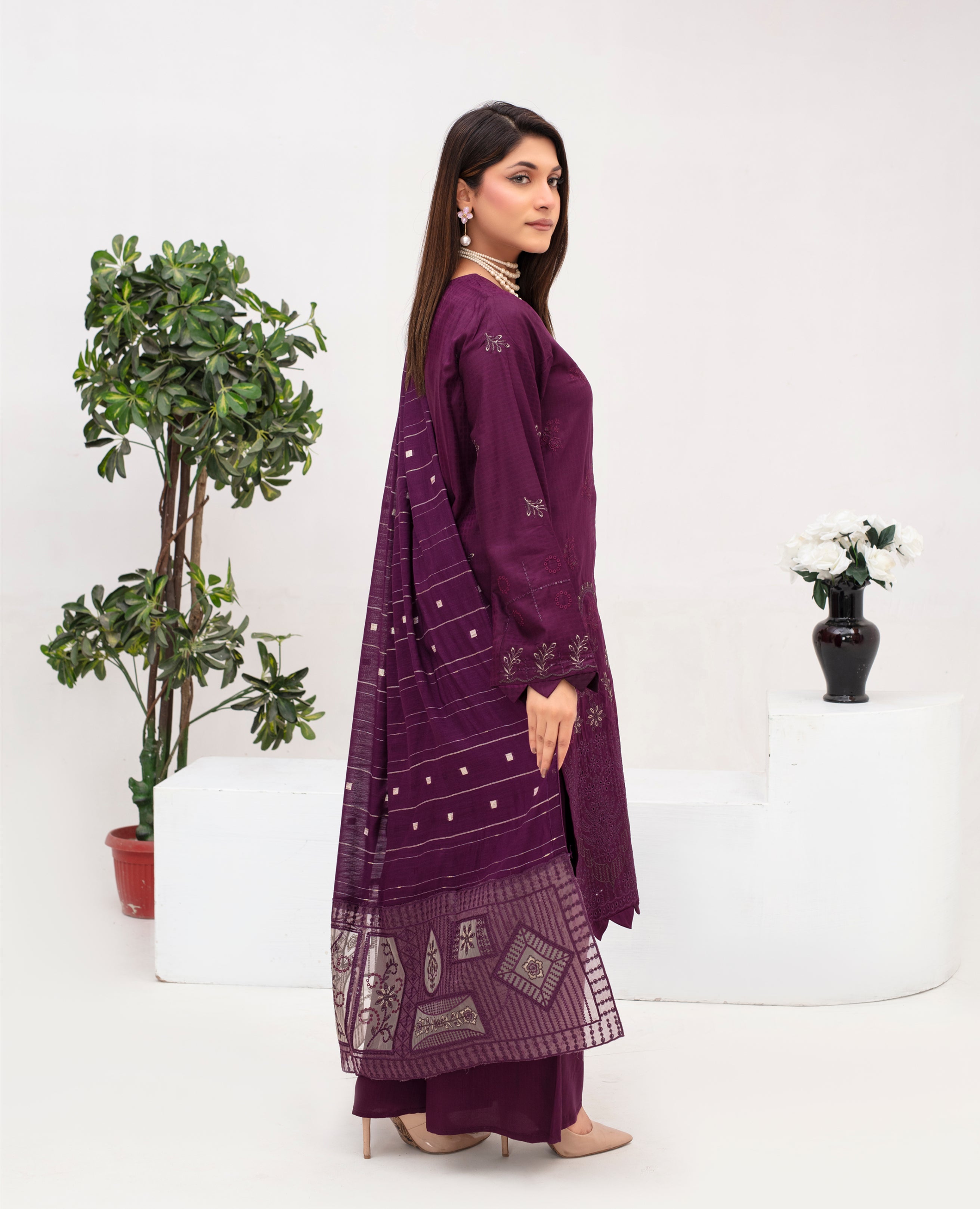 MEERAM Viscose EMB Shirt & Dupatta Vol-2409