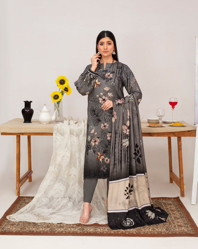ALEEZAY Viscose Print Shirt & Dupatta Vol-2455