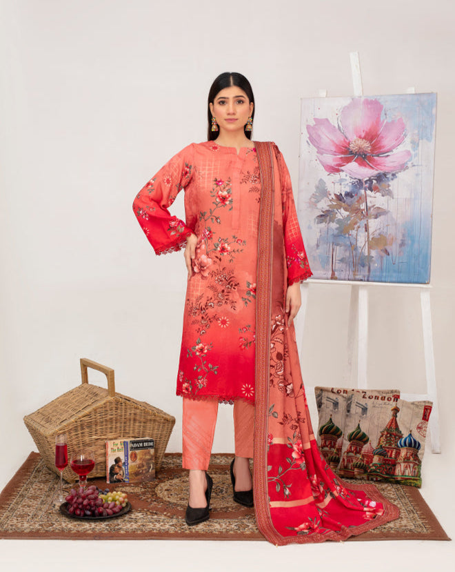 ALEEZAY Viscose Print Shirt & Dupatta Vol-2455