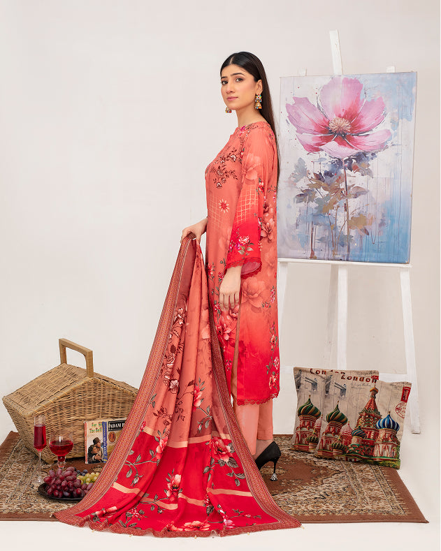ALEEZAY Viscose Print Shirt & Dupatta Vol-2455