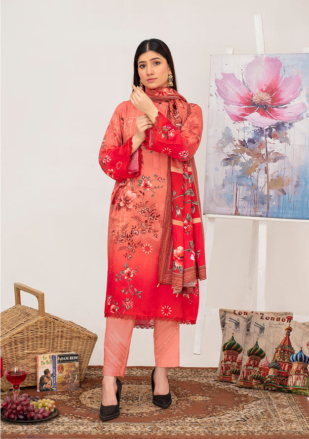 ALEEZAY Viscose Print Shirt & Dupatta Vol-2455