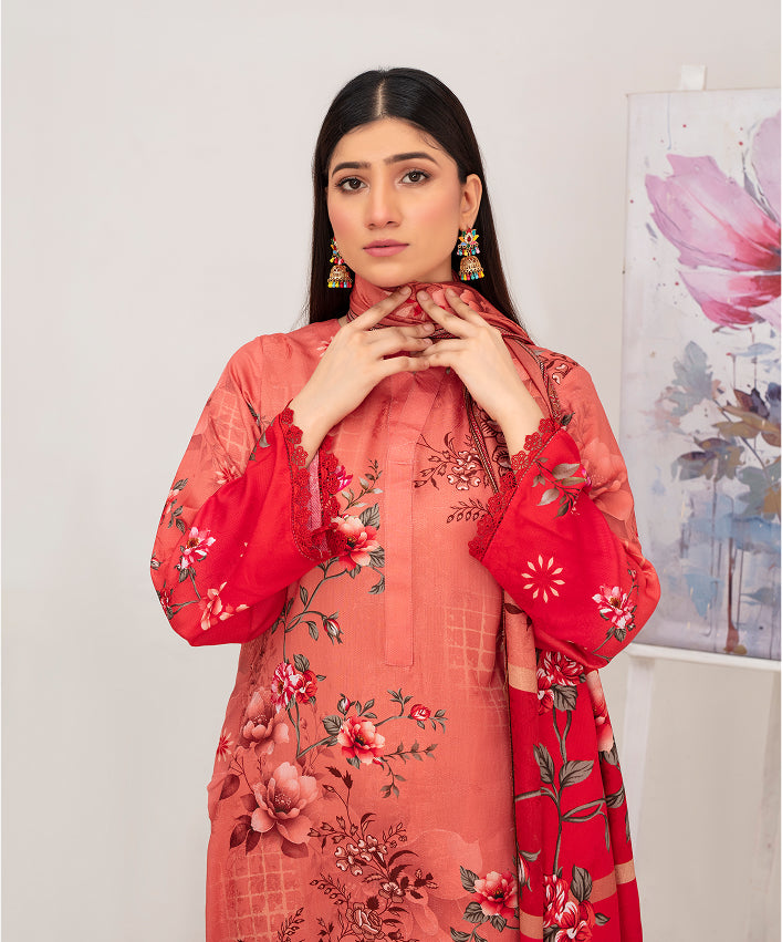 ALEEZAY Viscose Print Shirt & Dupatta Vol-2455
