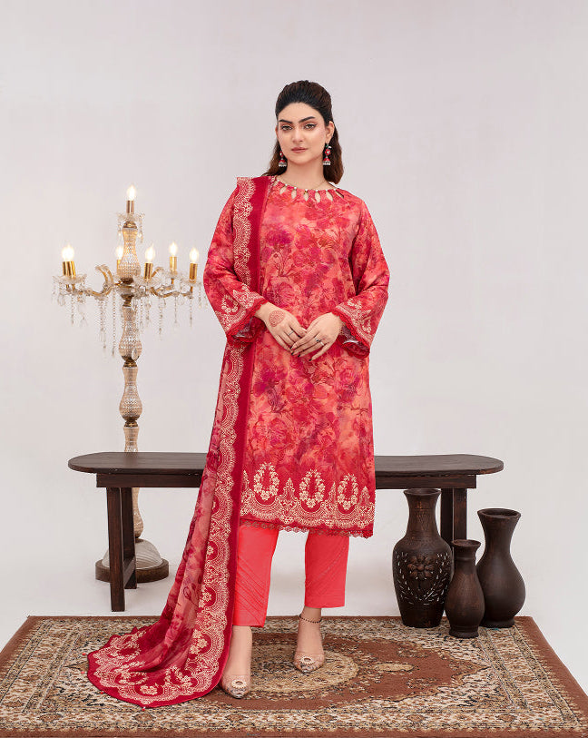 ALEEZAY Viscose Print Shirt & Dupatta VOL-2471