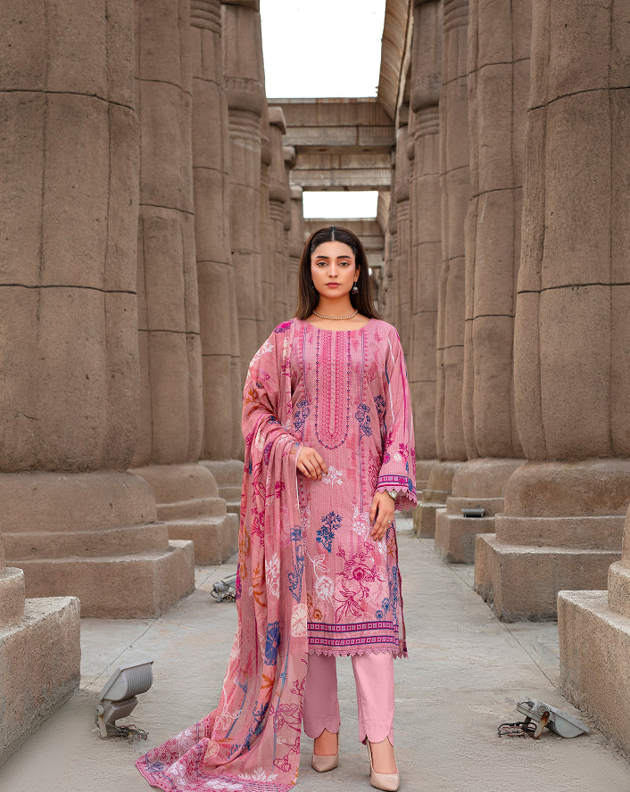 SAFEENA Viscose EMB Shirt & Dupatta Vol-2457