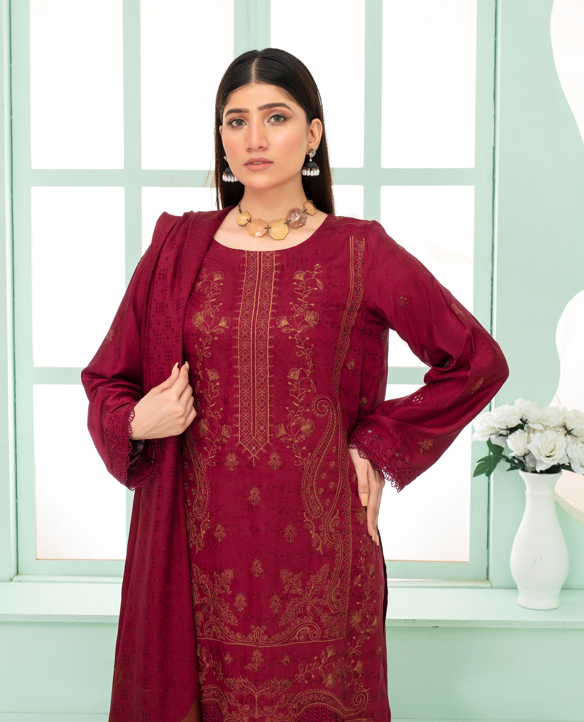 MIRHA Viscose EMB Shirt & Dupatta Vol-2420